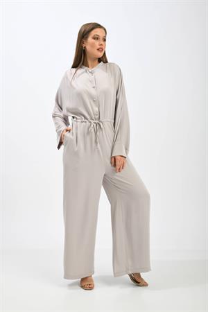 Kadın Uzunkol Tulum Beige