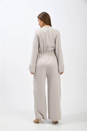 Kadın Uzunkol Tulum Beige