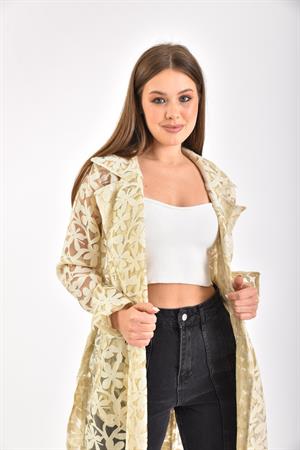 Kadın Yakma Organize Capitone Beige