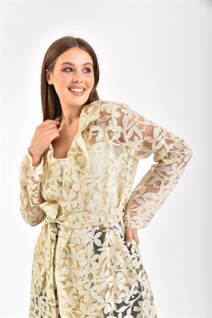 Kadın Yakma Organize Capitone Beige