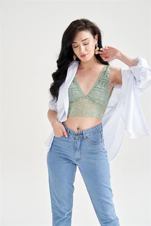 Kadın Yüksek Bel Boyfriend Jean Mavi