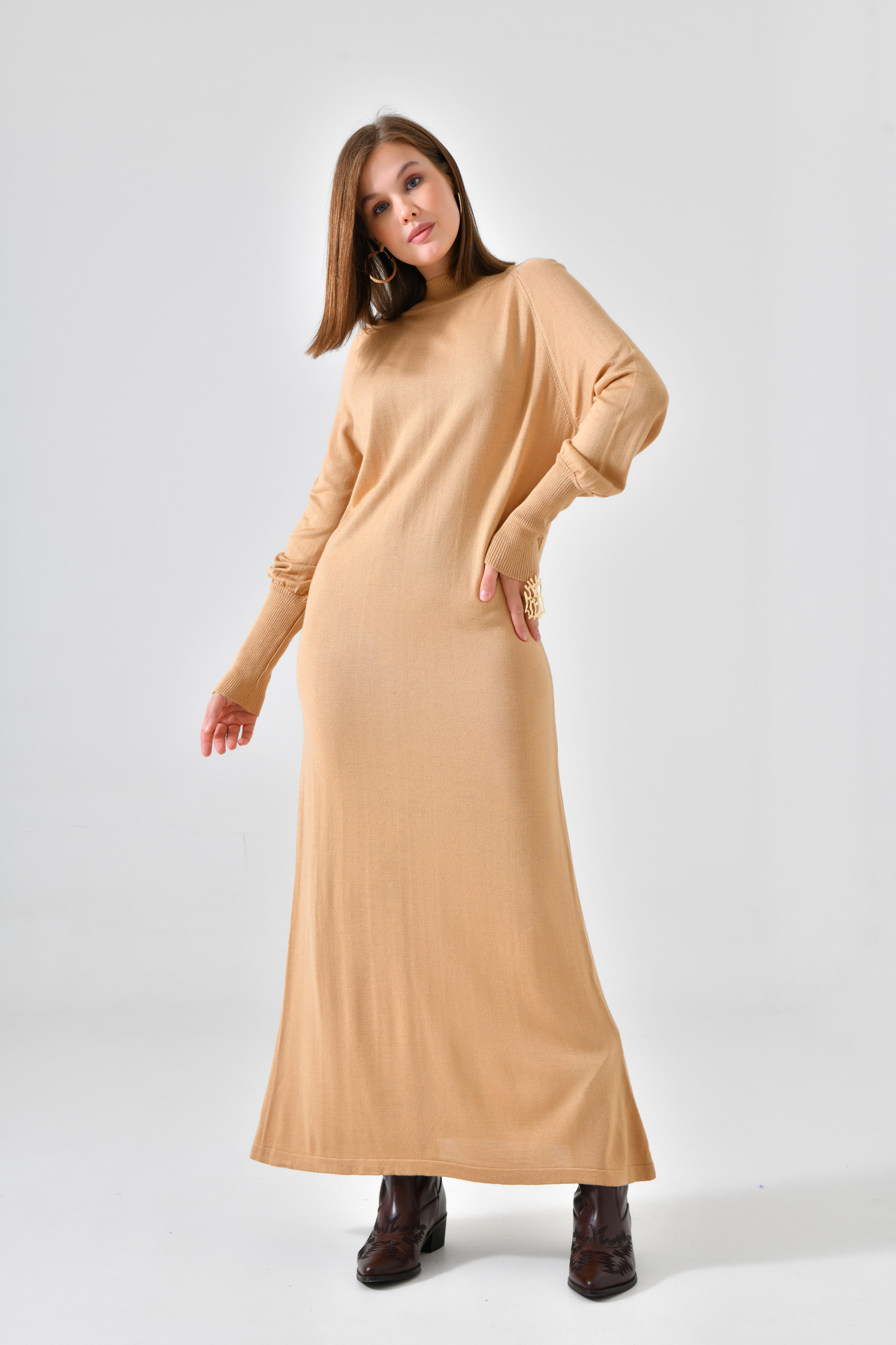 Ftz Women Kadın Düz Basic Tunik Bisküvi