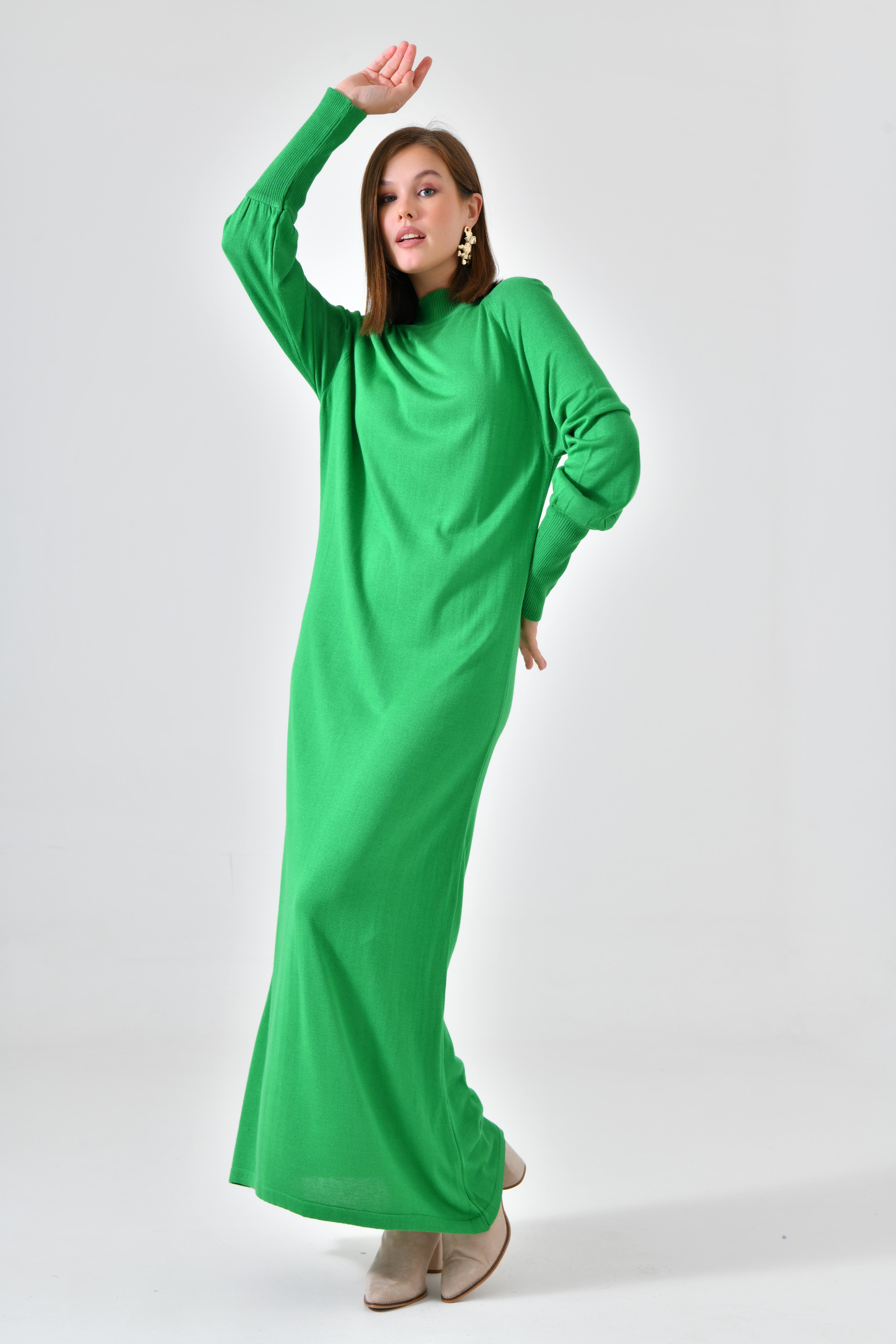 Ftz Women Kadın Düz Basic Tunik YEŞİL