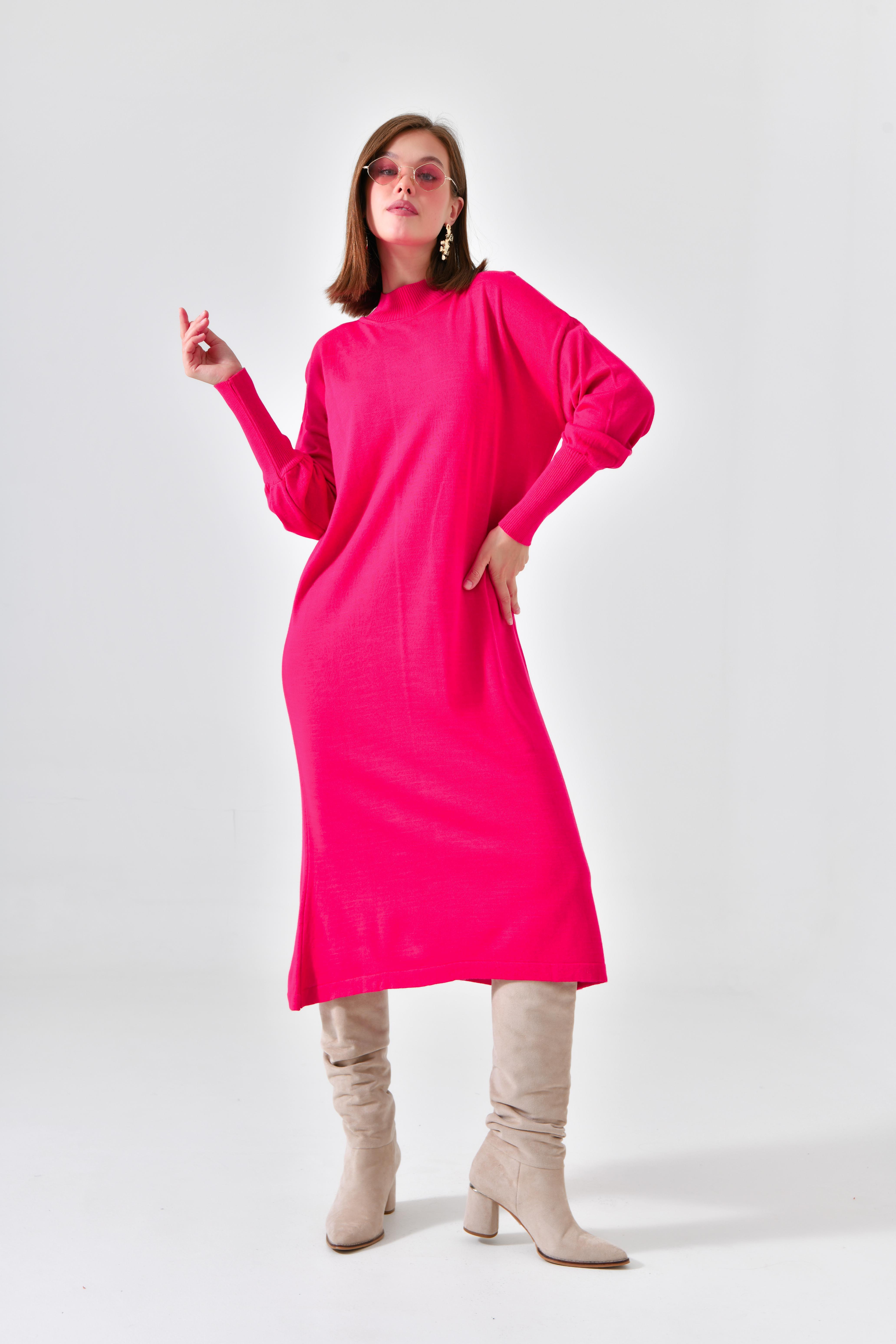 Garmi Kadın DÜz Basic Tunik Fuşya