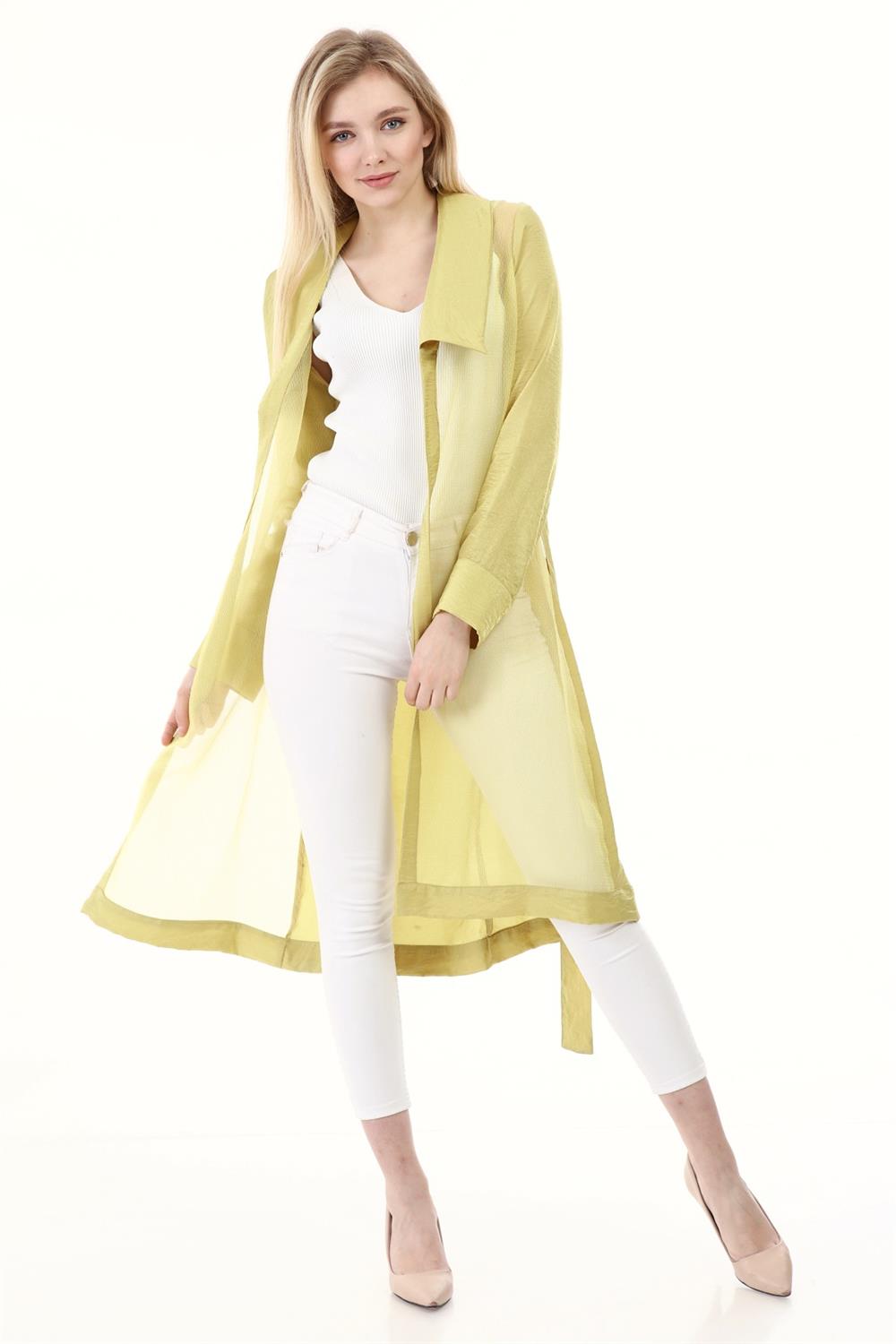 Kadın Abaya Safran
