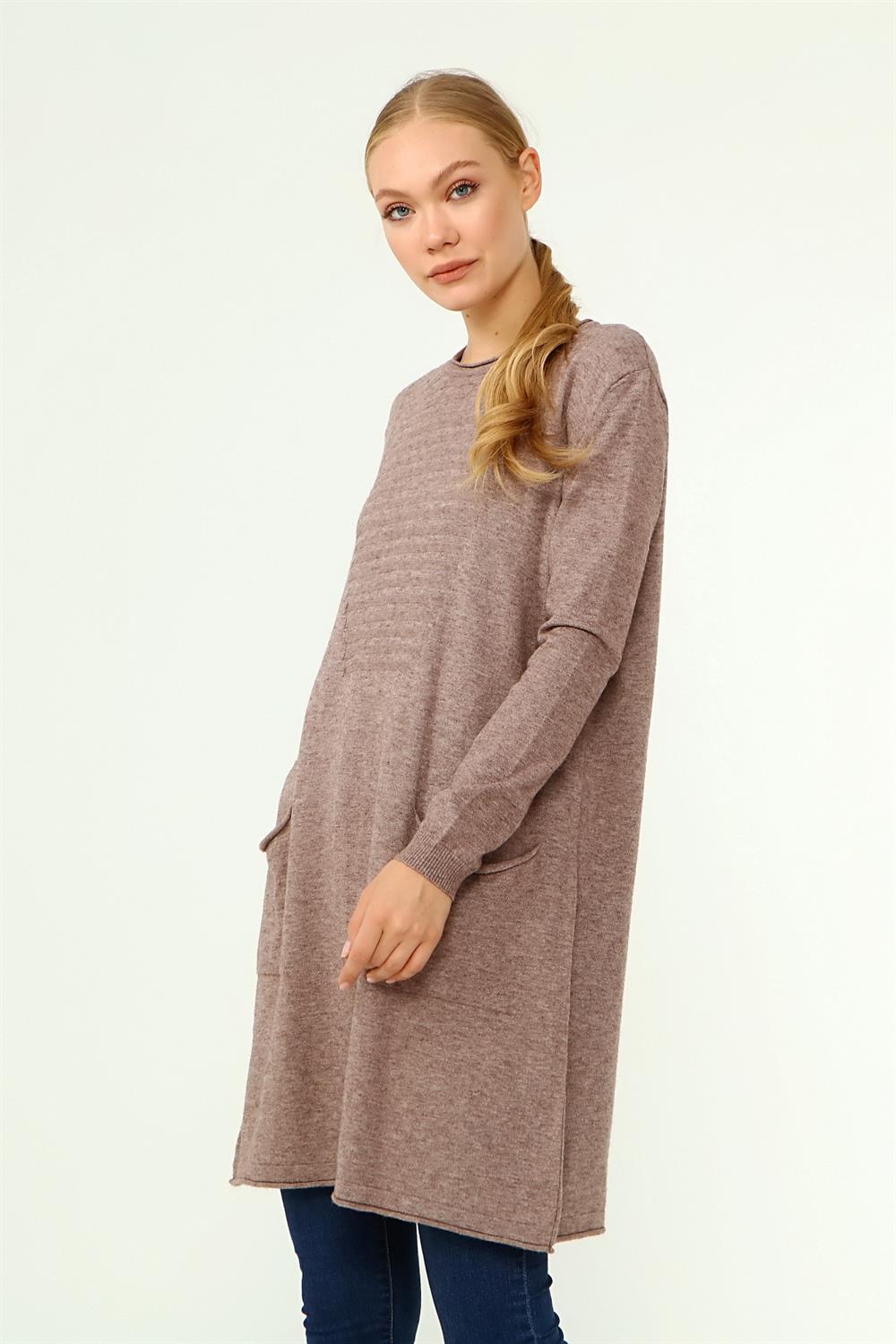 Kadın Cep Detaylı Tunik BEIGE