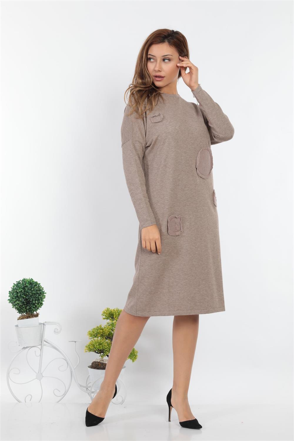 Kadın Detaylı Tunik BEIGE