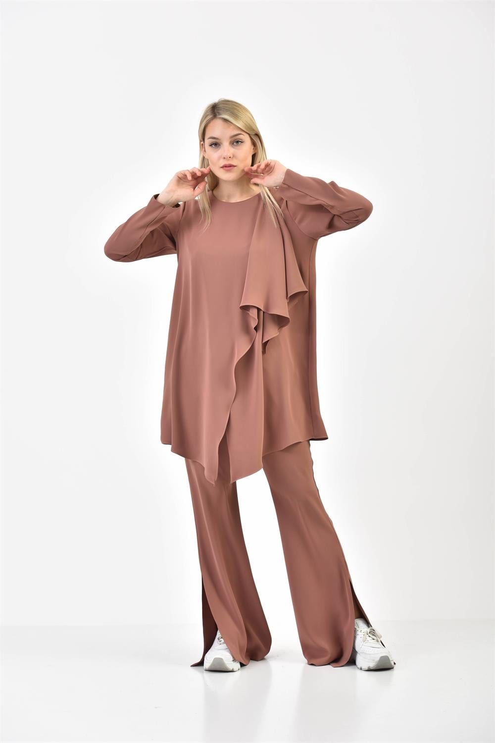 Kadın Elegant Takım KAHVE