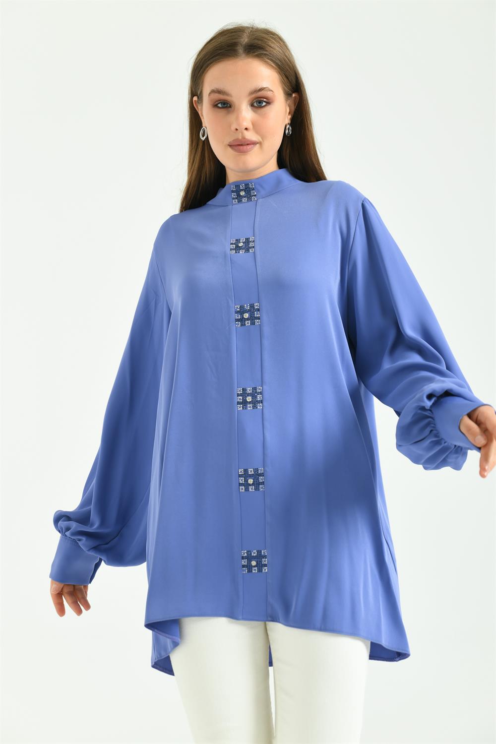 Kadın Elegant Tunik MAVİ