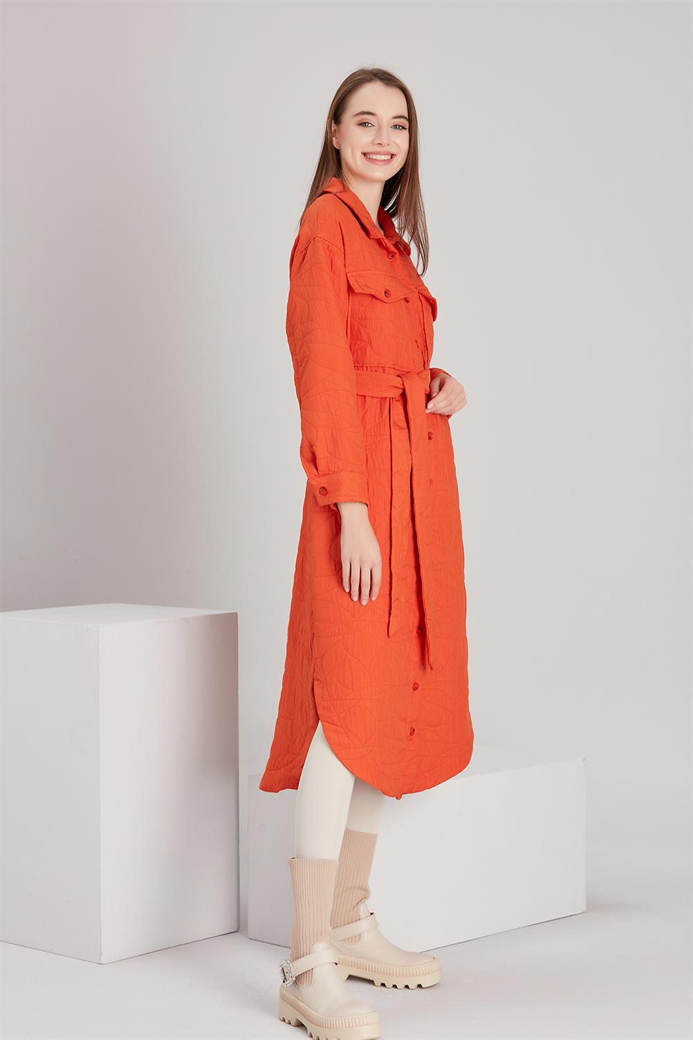 Kadın Kapitone Tunik ORANGE