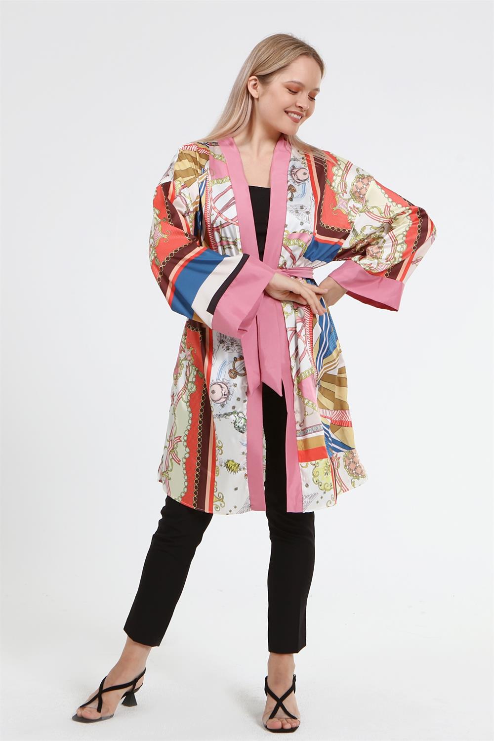 Kadın Kimono Kap EKRU