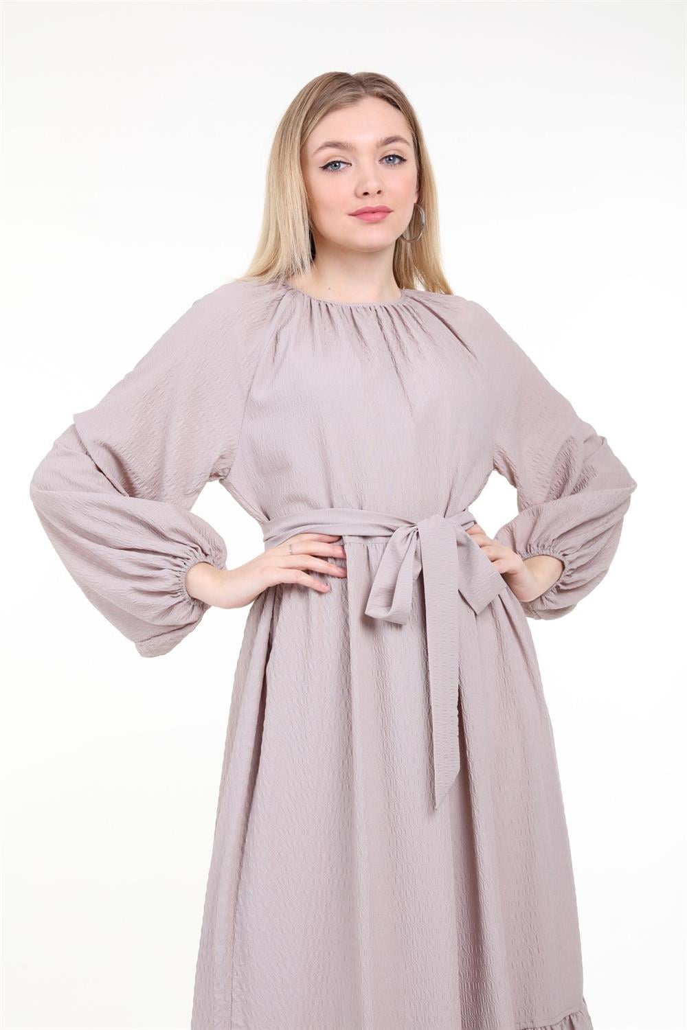 Kadın Krep Elbise BEIGE