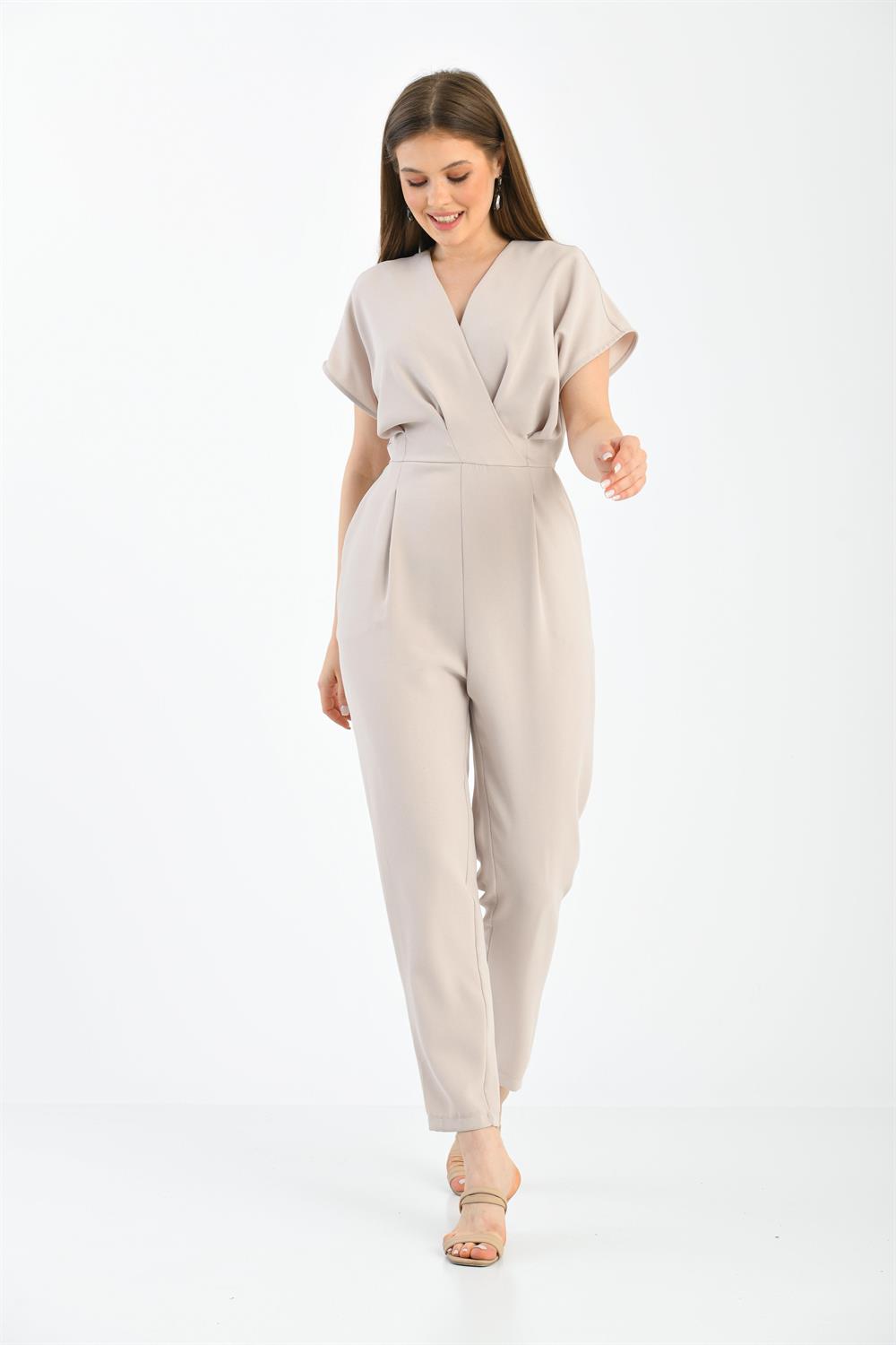 Kadın Krep Tulum BEIGE