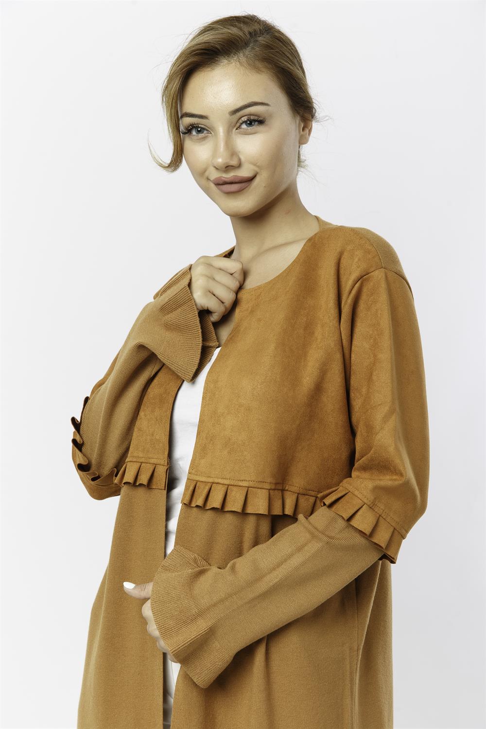 Kadın Nubuk Hırka CAMEL