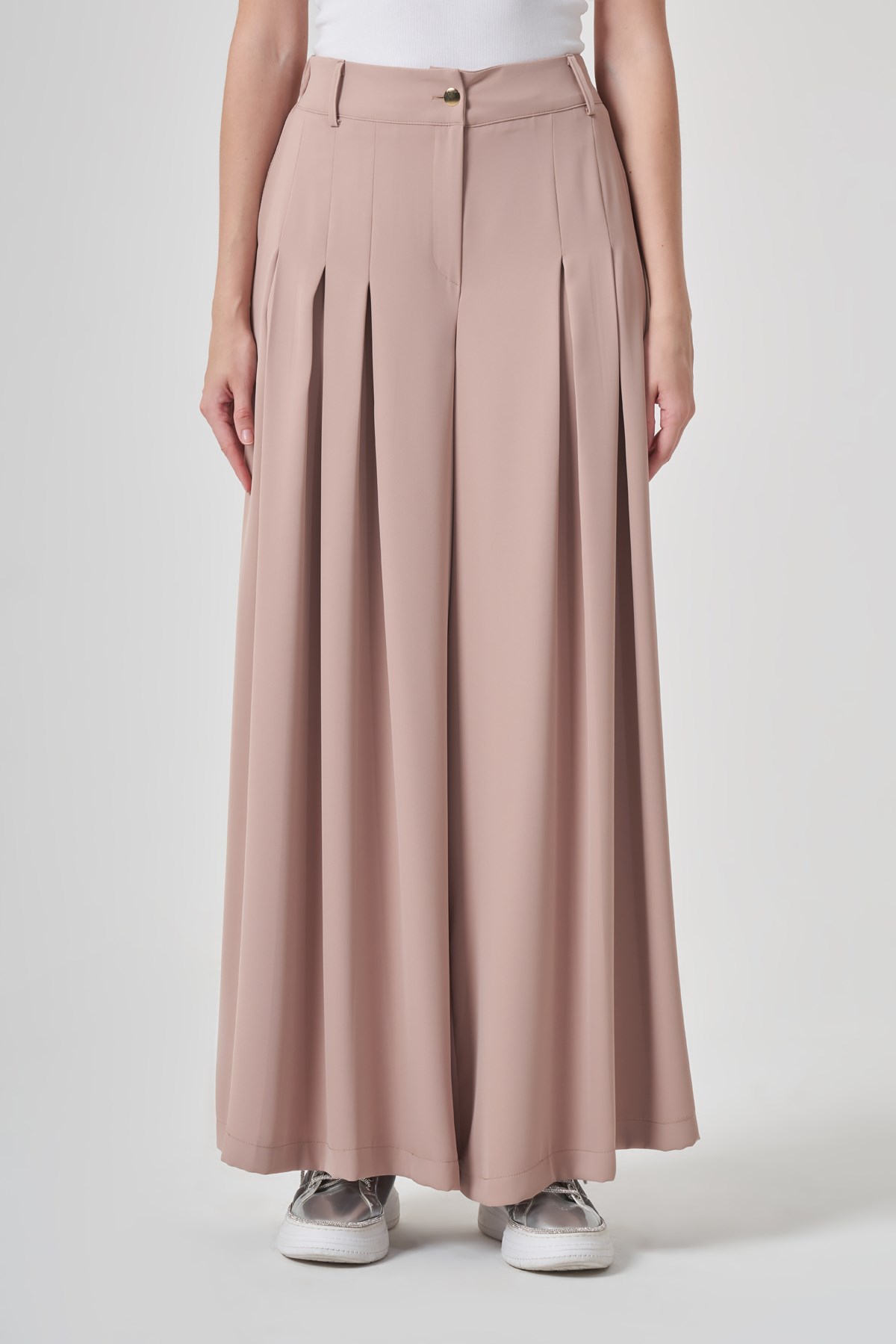 Kadın Palazo Pantolon Beige