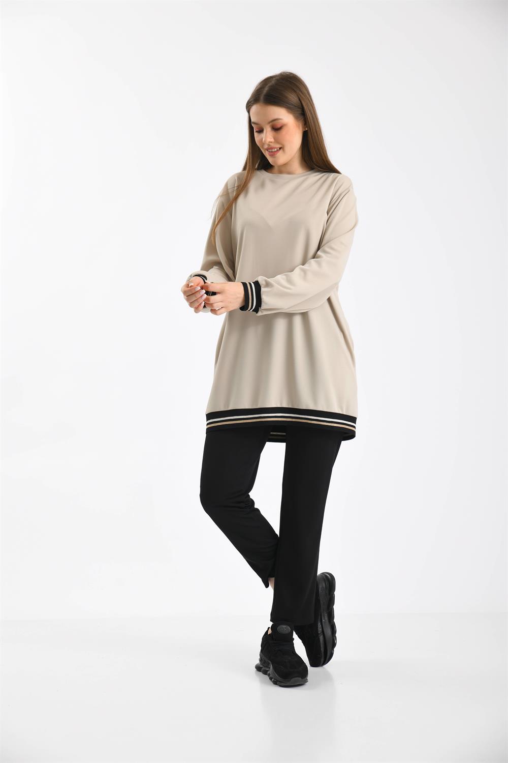 Kadın Ribanalı Takım BEIGE