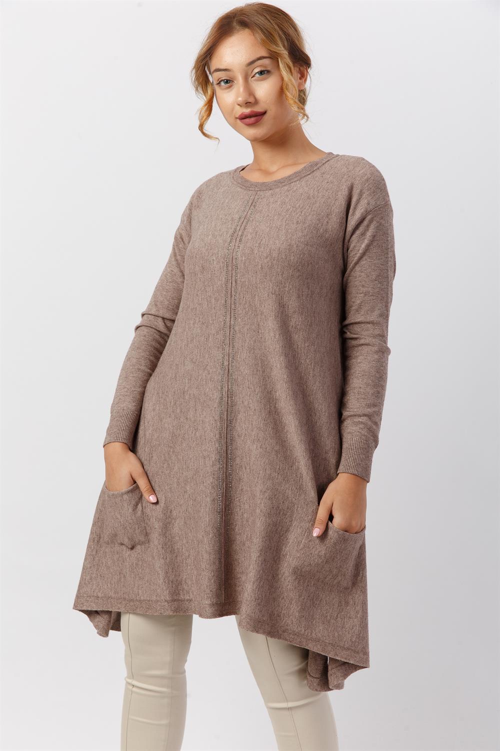 Kadın Salaş Kesim Tunik BEIGE