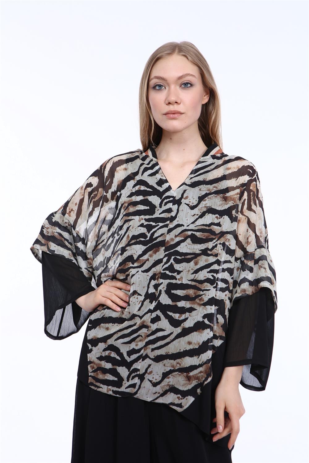 Kadın Zebra Desen İkili Takım BEIGE