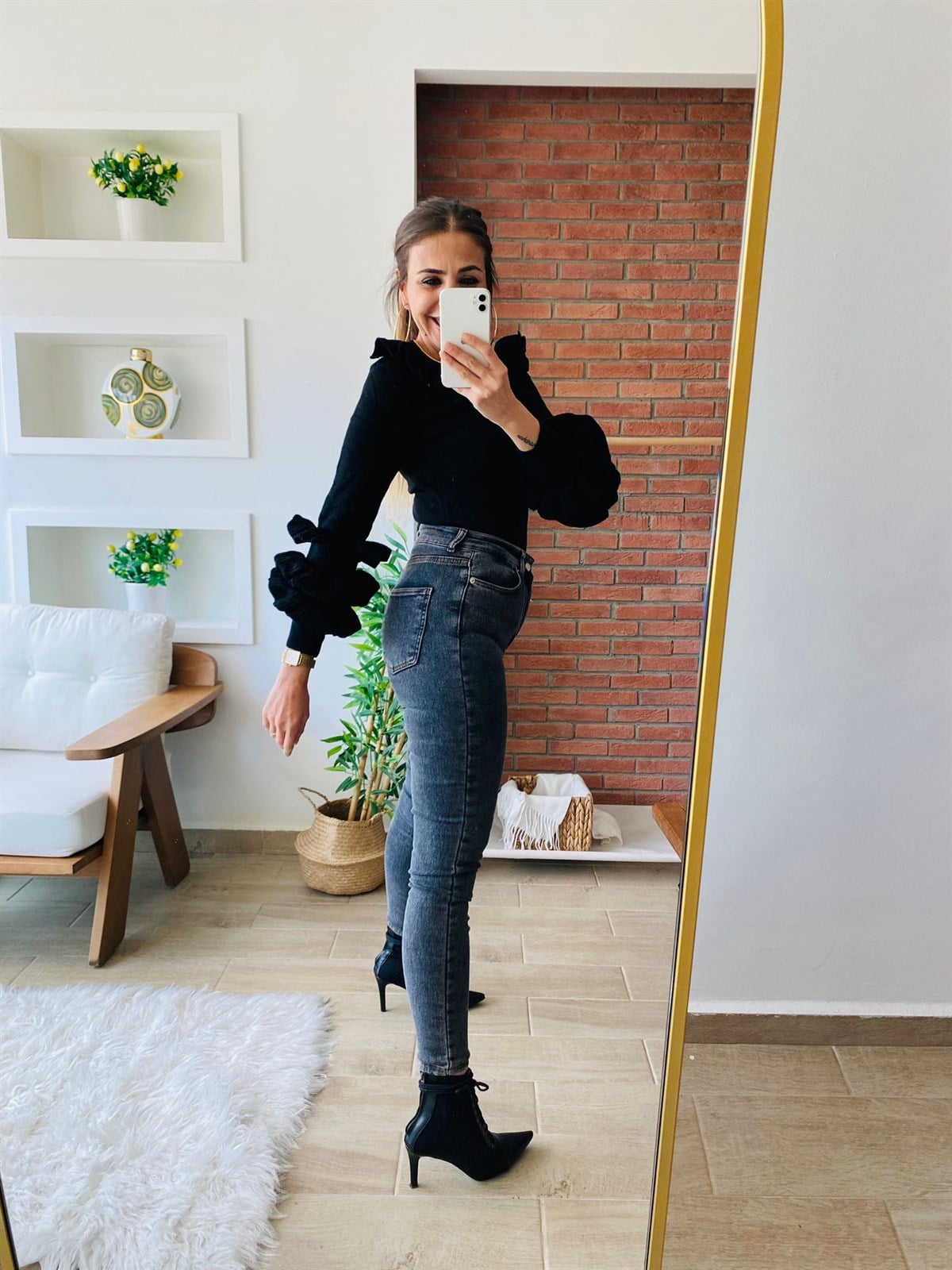 Füme Likralı Jean