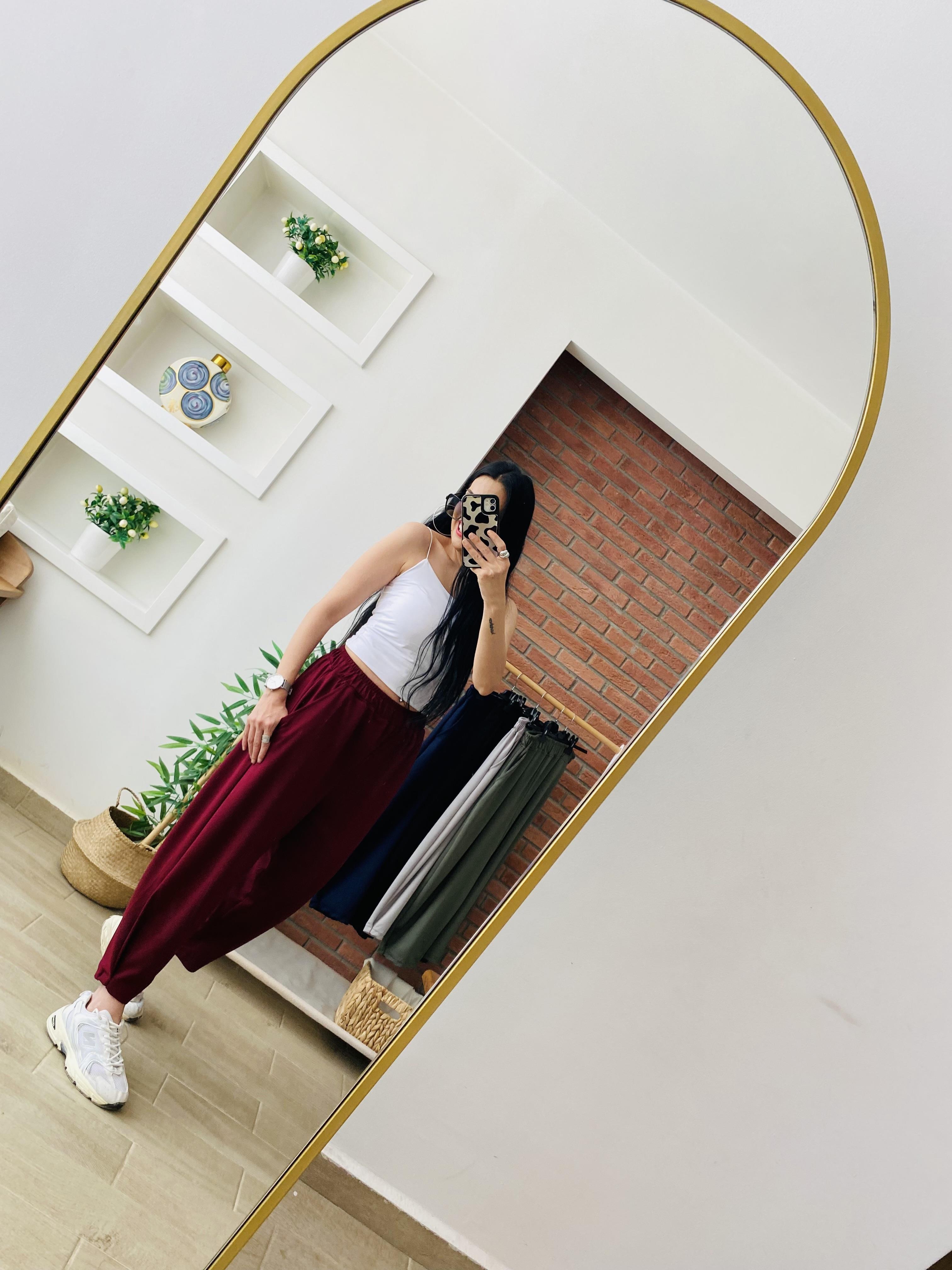 Modal Bordo Şalvar Pantolon