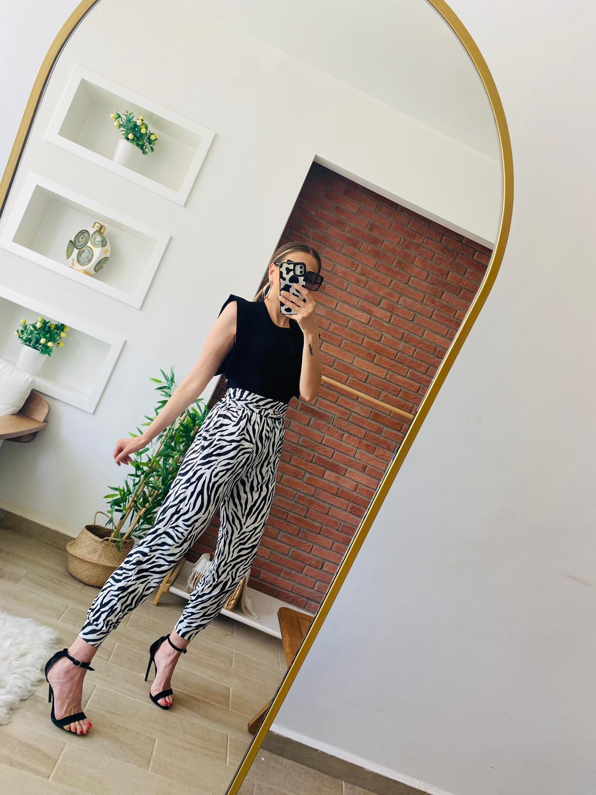 Oysho Kumaş Zebra Şalvar
