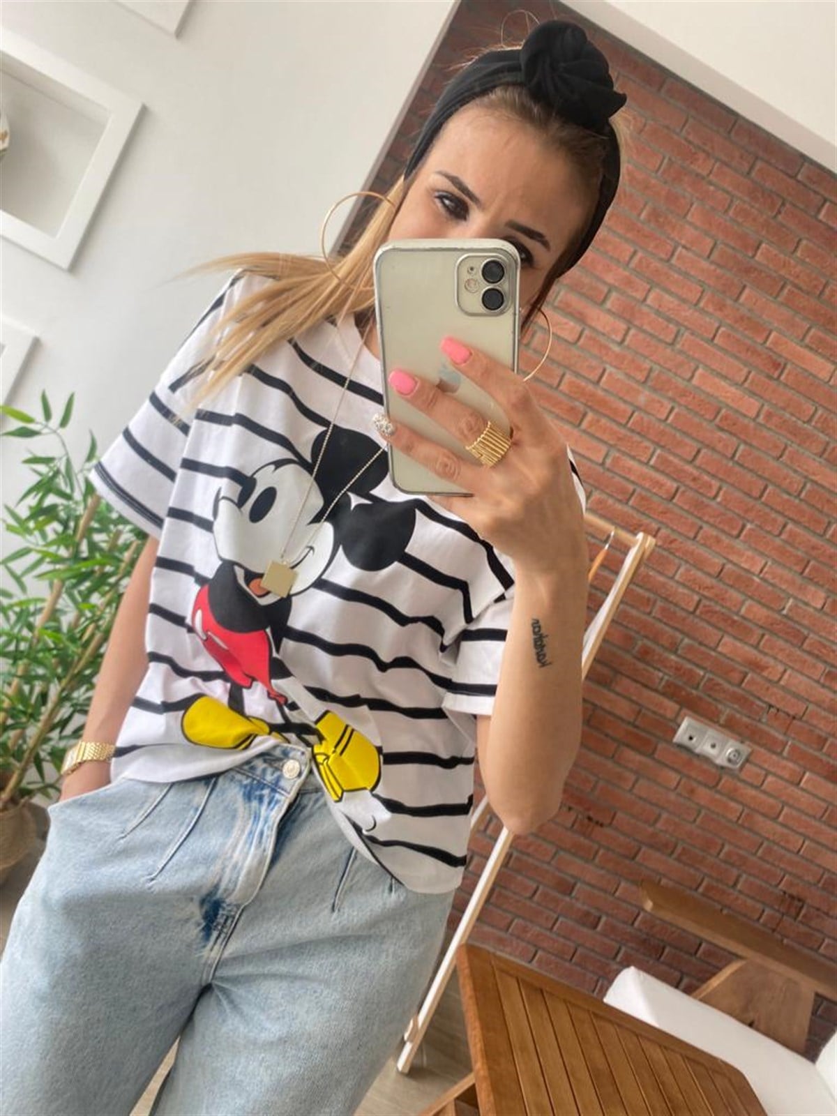 Mickeyli Tişört