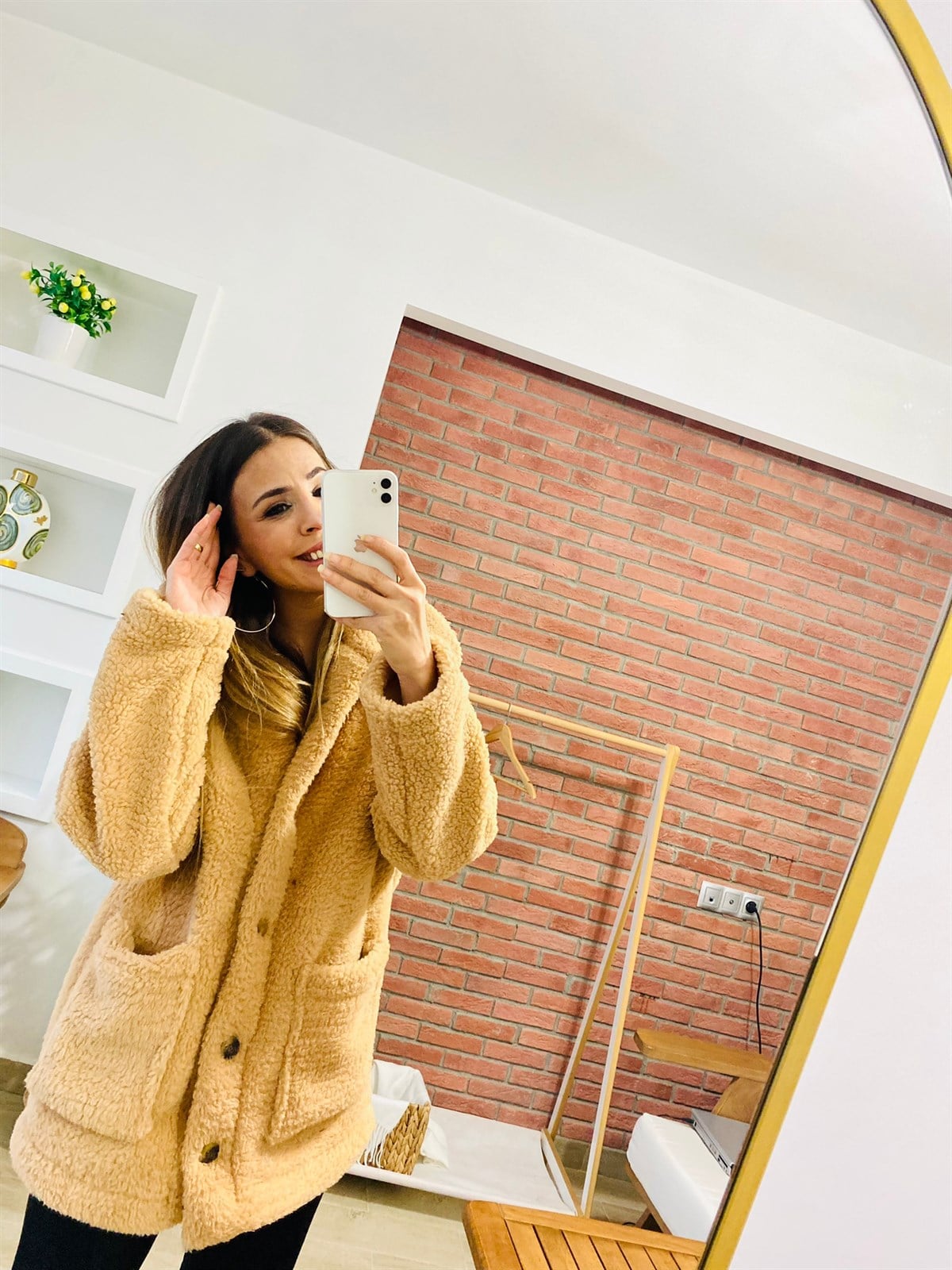 Peluş Camel Ceket