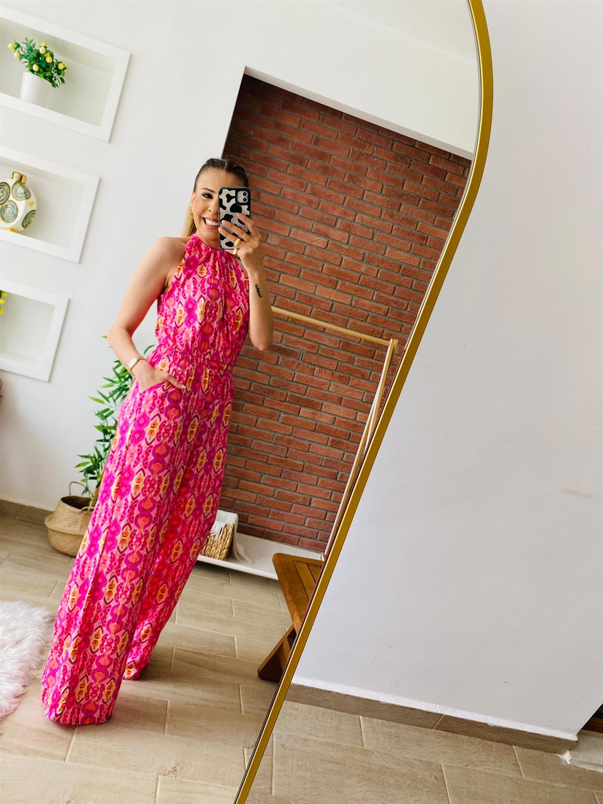 Pembe Desenli Tulum
