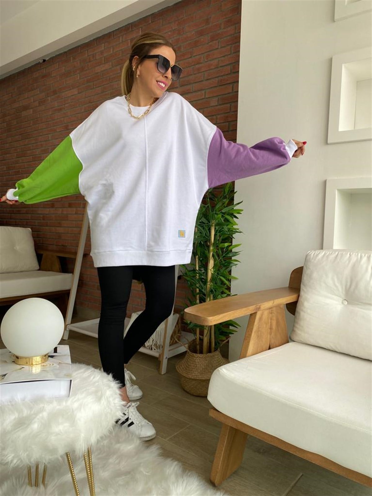 Renk Bloklu Sweat