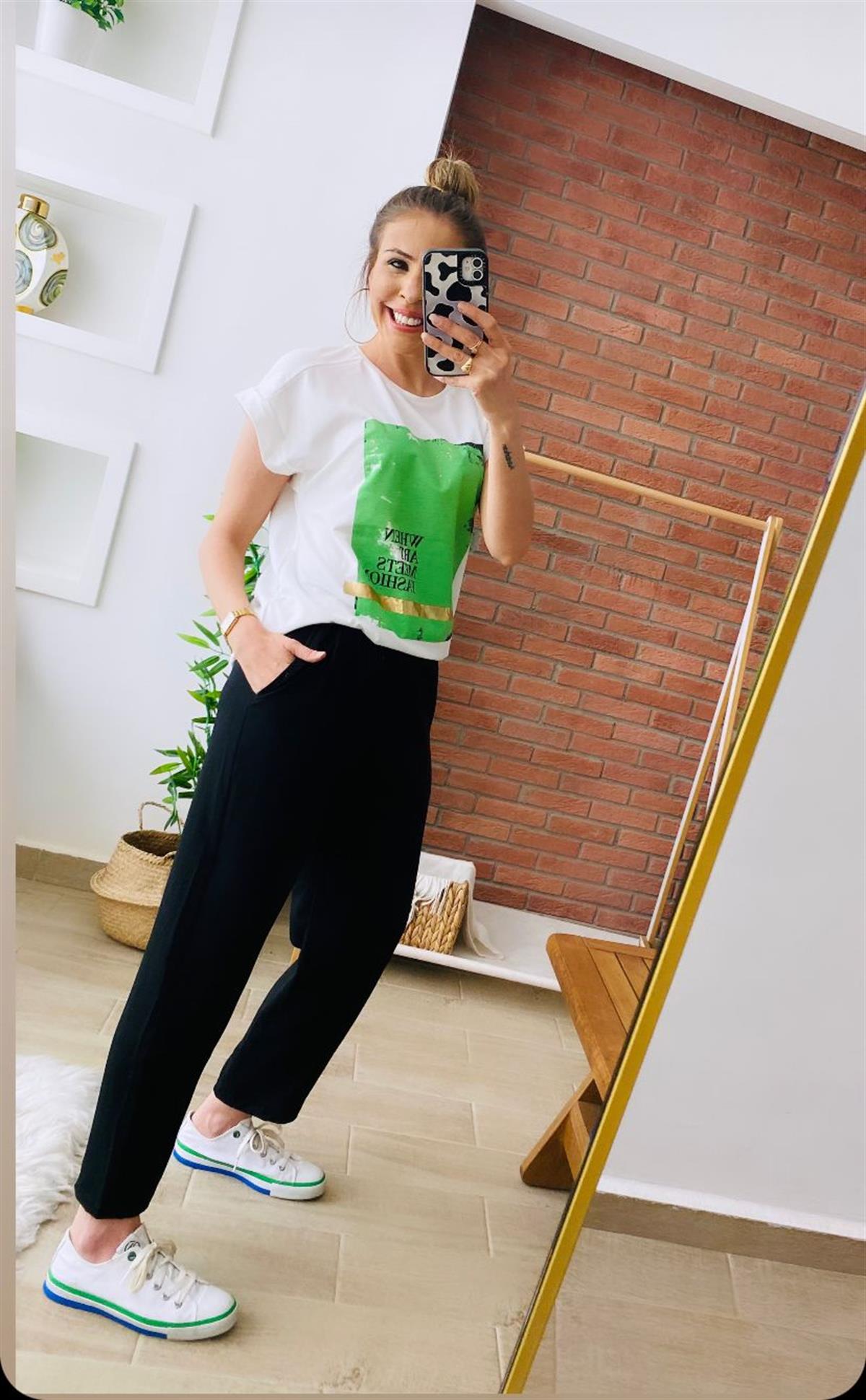 Siyah Cotton Pantolon