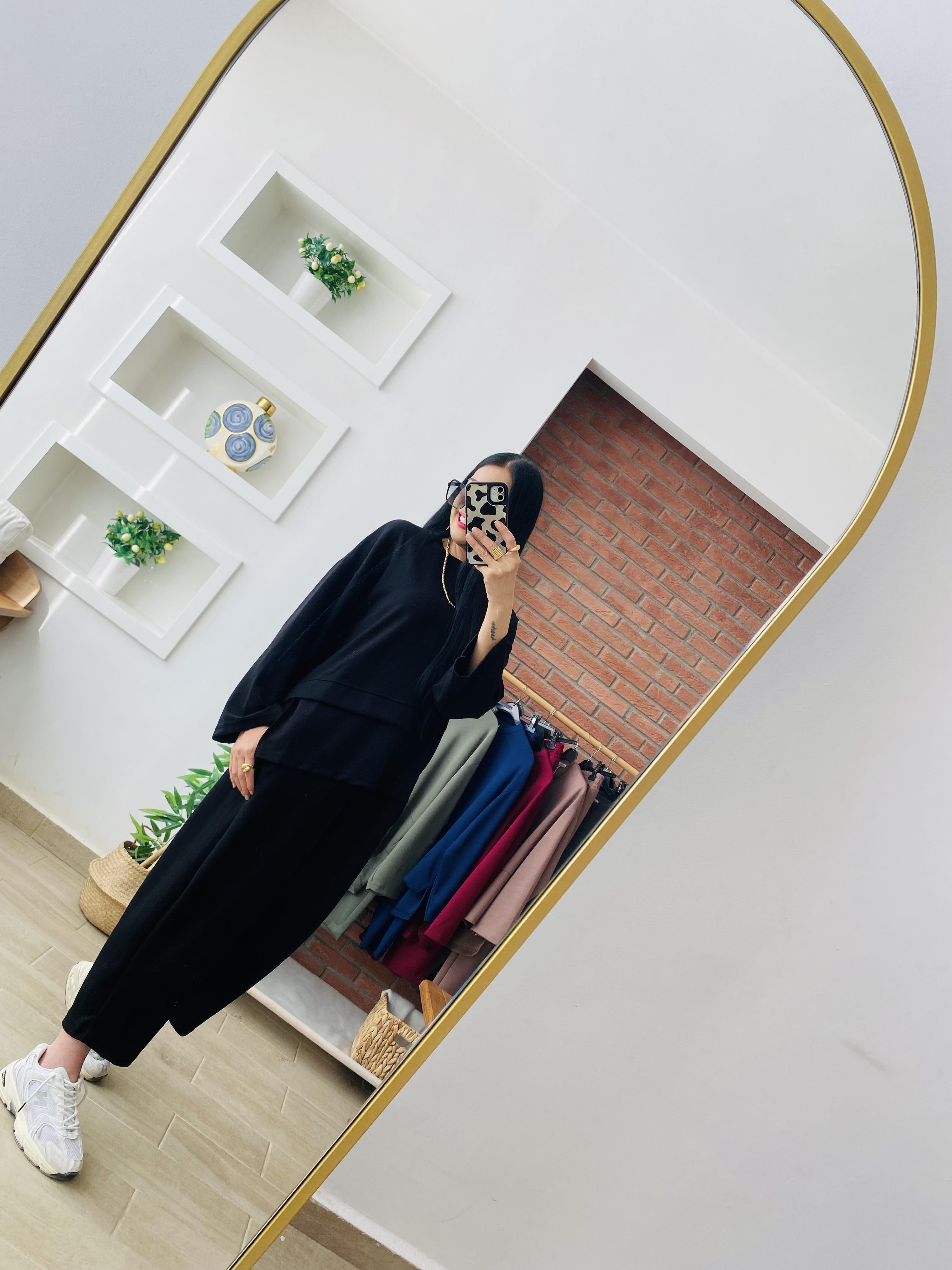 Yeni Model Siyah Şalvar Takım