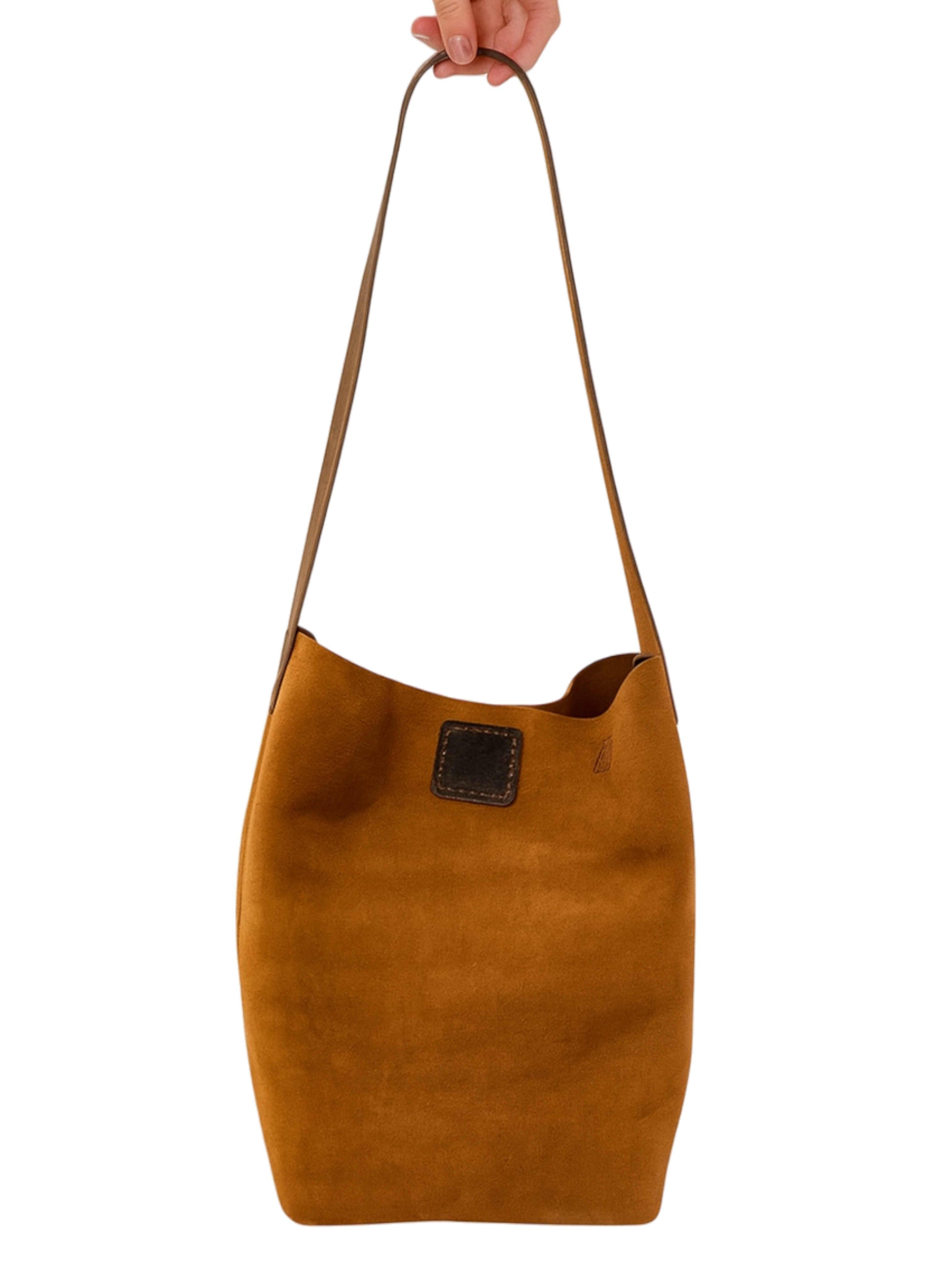 Boho Süet Deri Çanta - Taba