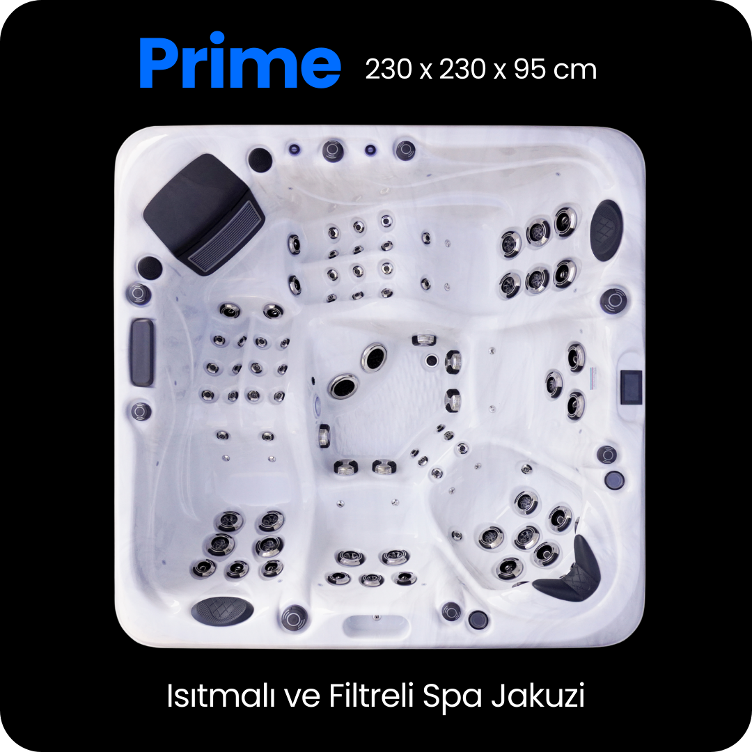 Prime 5 Kişilik Isıtmalı Dış Mekan Bahçe ve Teras Jakuzi Modeli