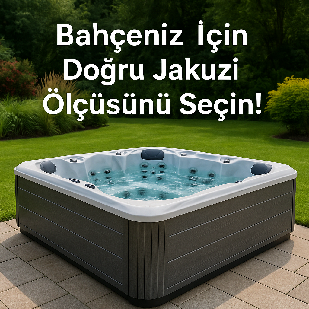 Bahçeye yerleştirilmiş ısıtmalı dış mekan spa jakuzisi, doğayla iç içe lüks bir ortamda
