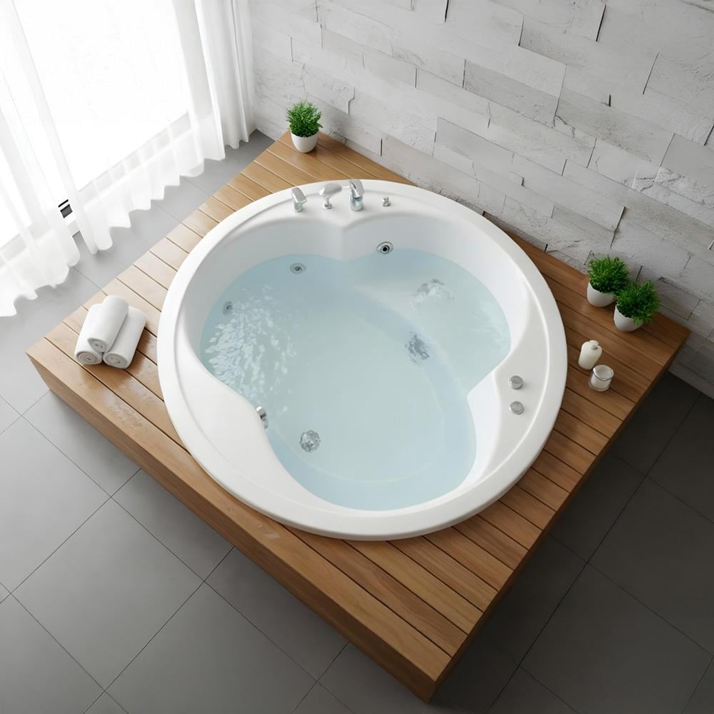 Q 150 CM Çift Kişilik Yuvarlak Gömme Jakuzi - Panelsiz
