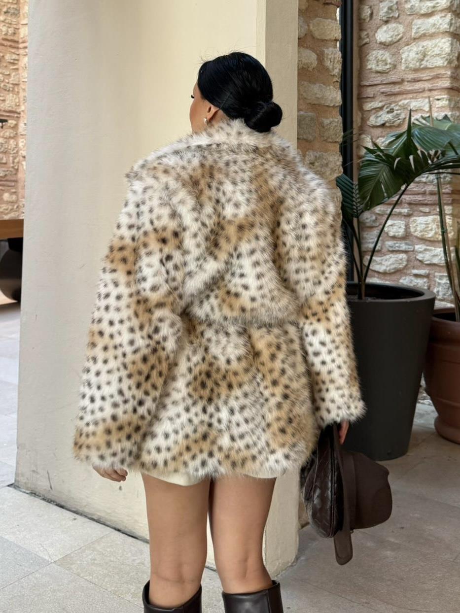 Destina Benekli Kürk Camel