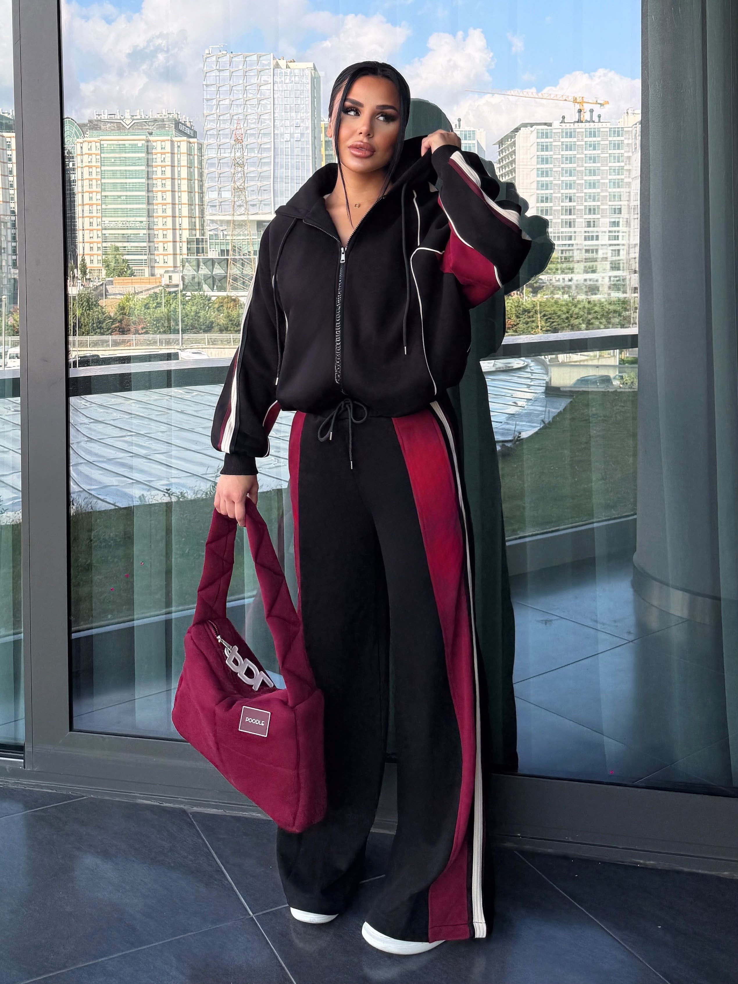 Dora İkili Tasarım Spor Takım Siyah