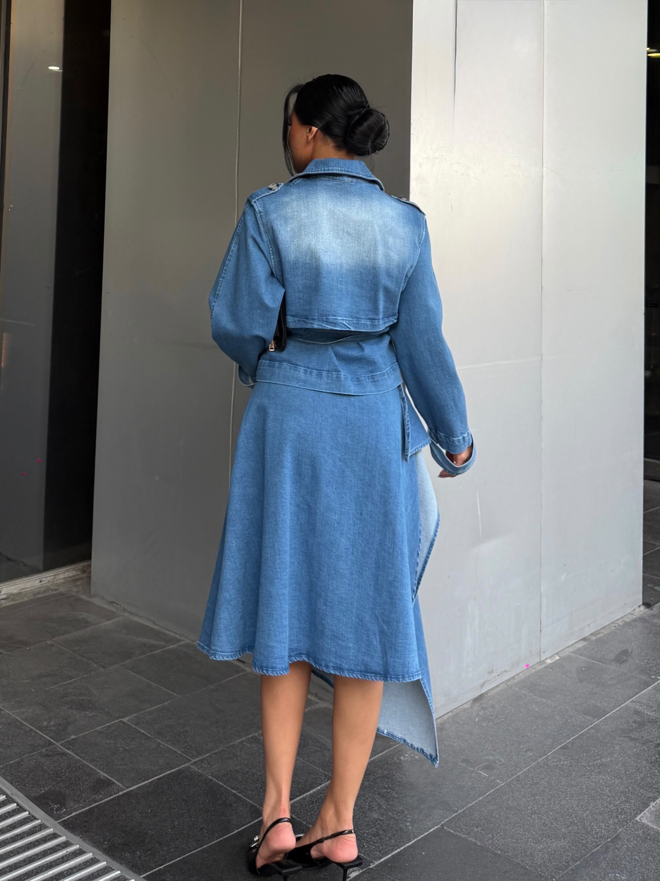 Elita Tasarım Denim Takım Mavi