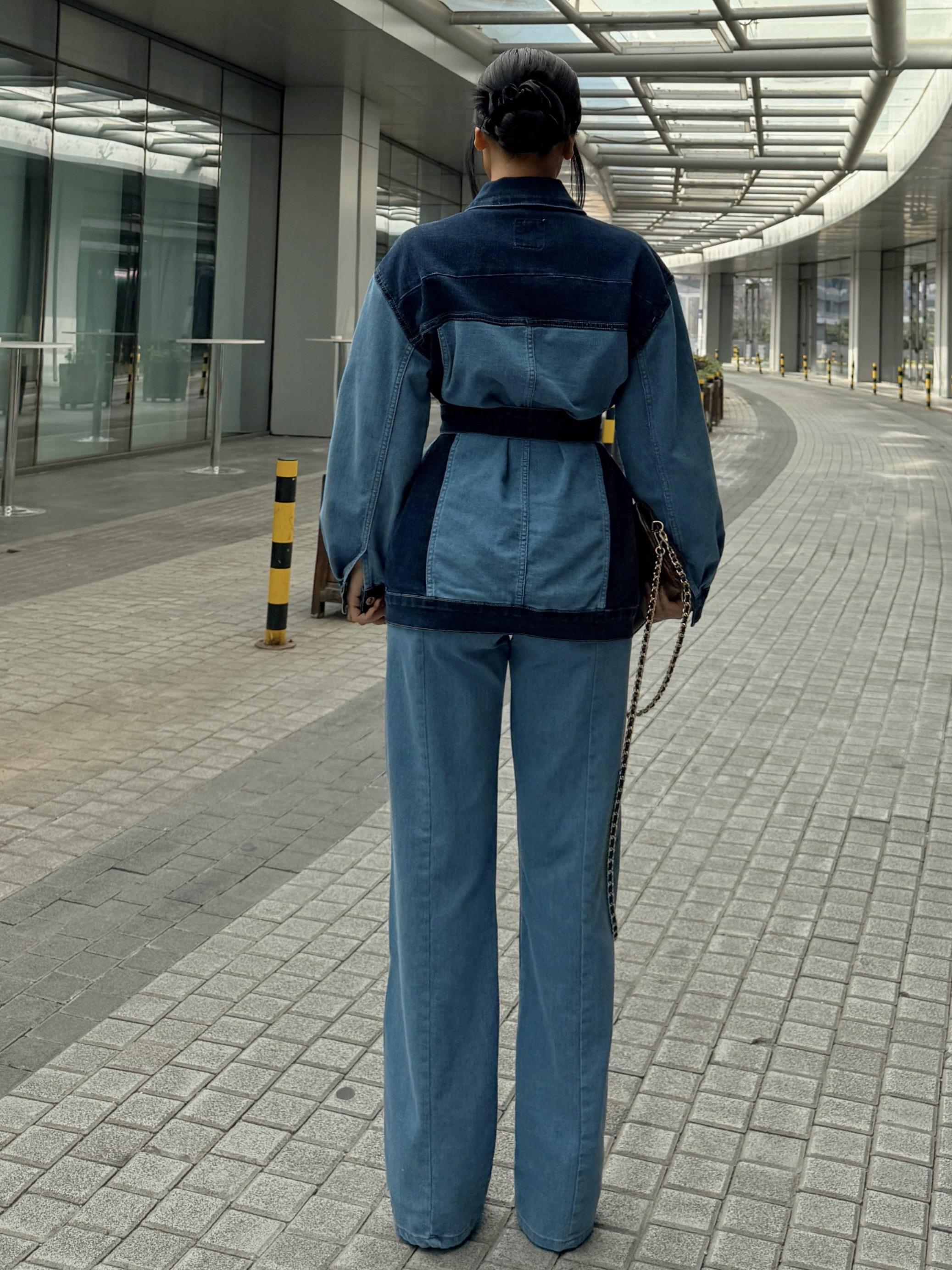 Fikos Tasarım Denim Takım Lacivert