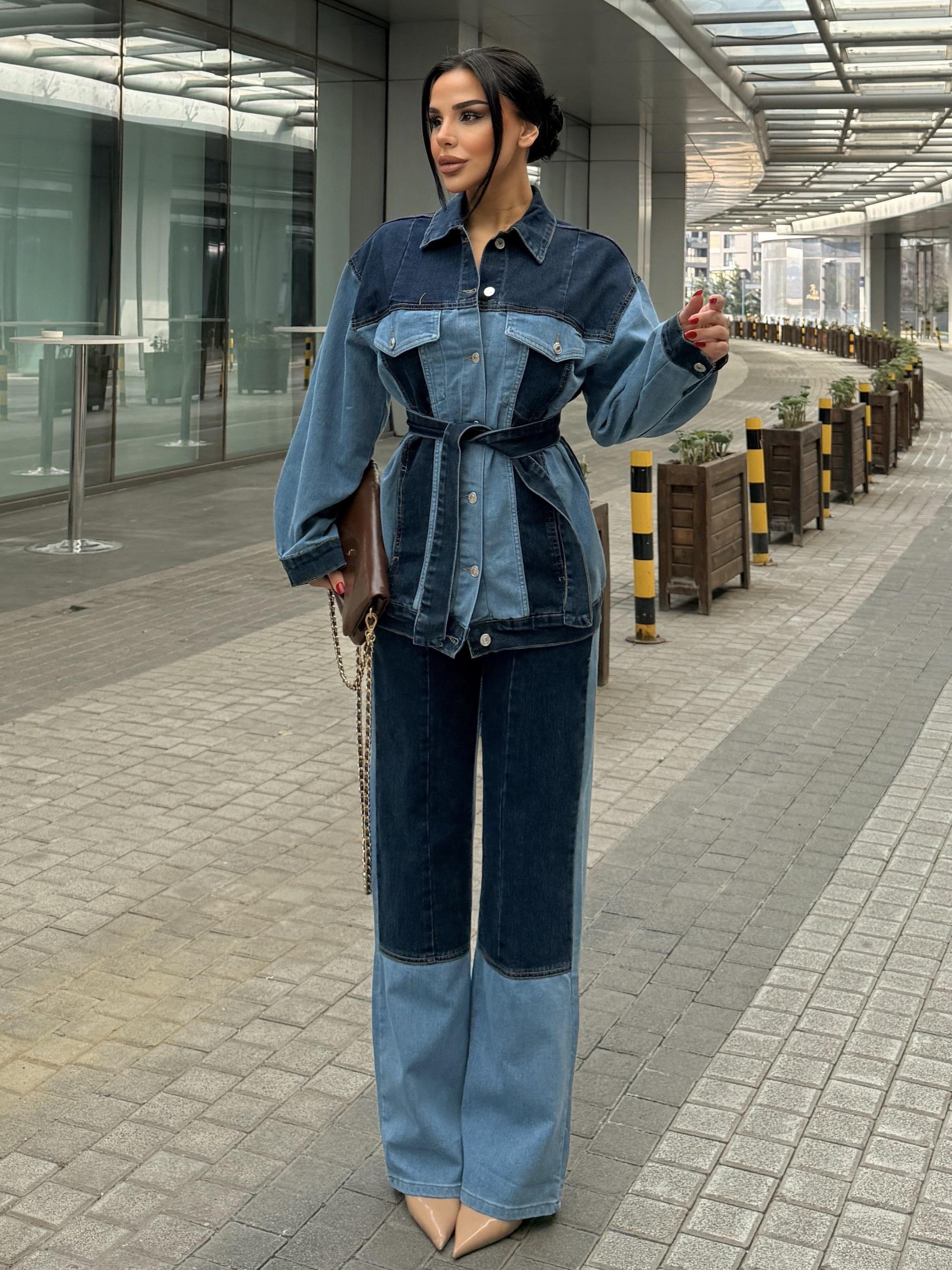 Fikos Tasarım Denim Takım Lacivert