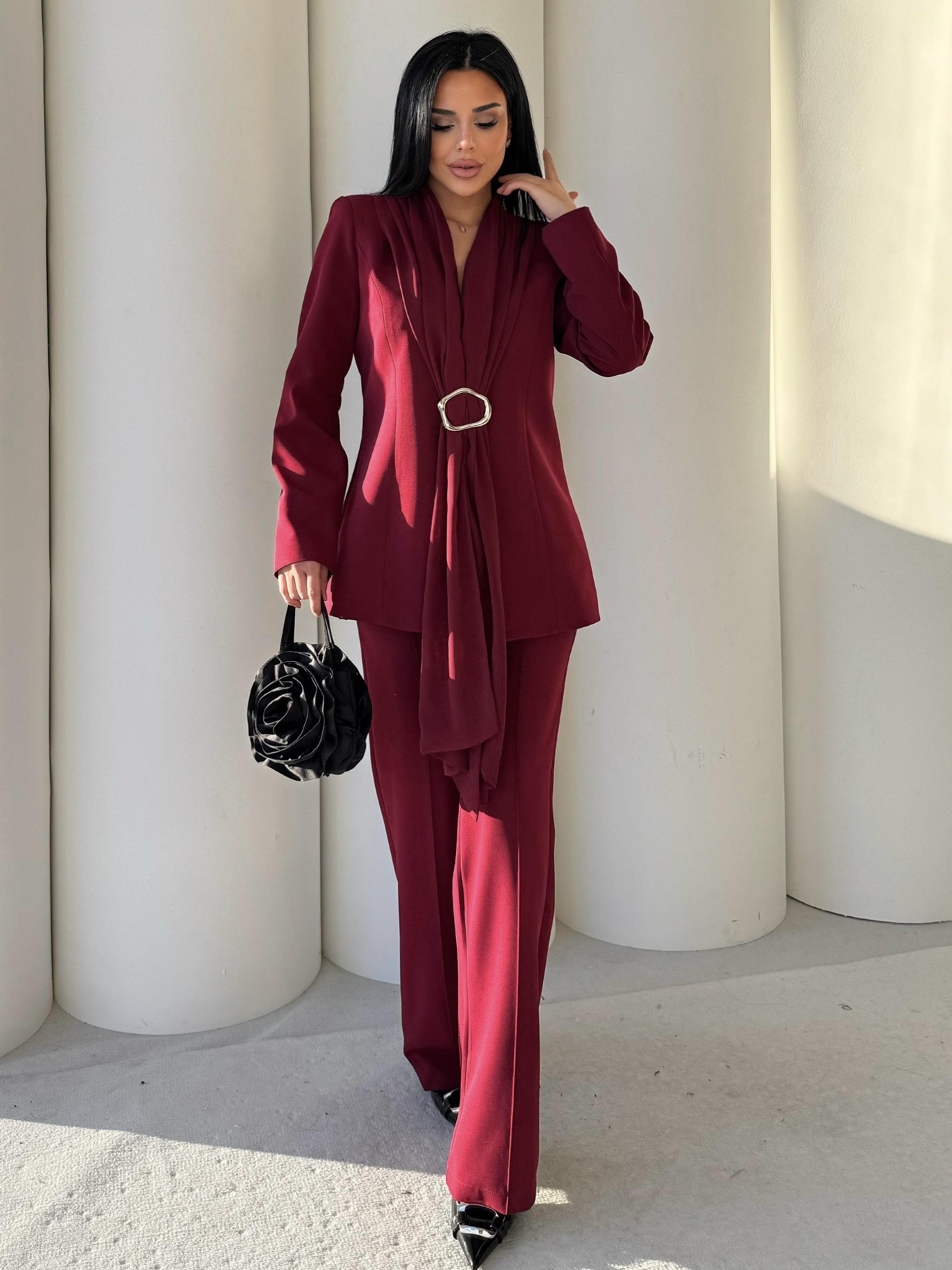 Galis  Sılver Toka Detaylı İkili Takım Bordo