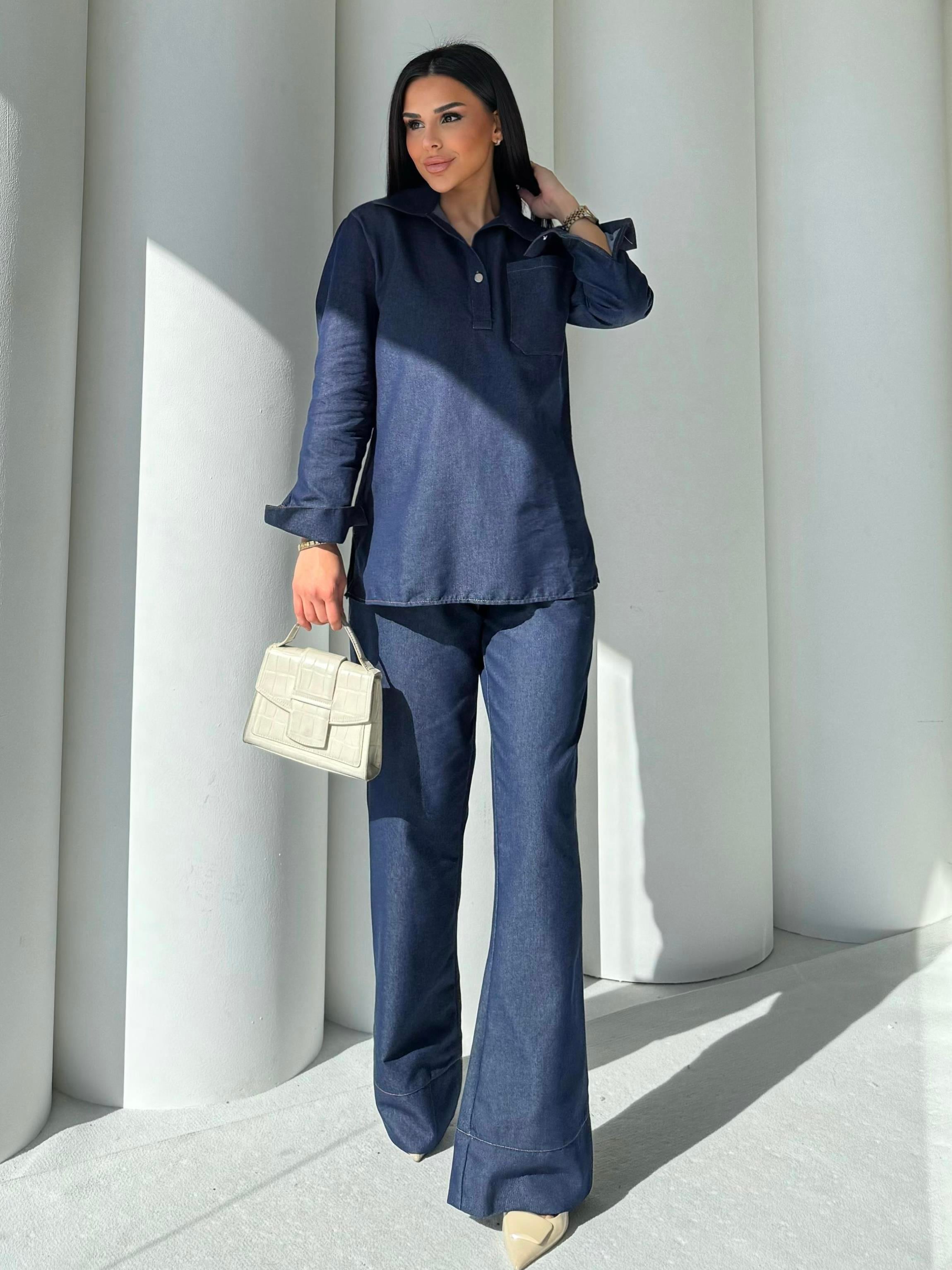 Gery Denim Tasarım Takım Lacivert