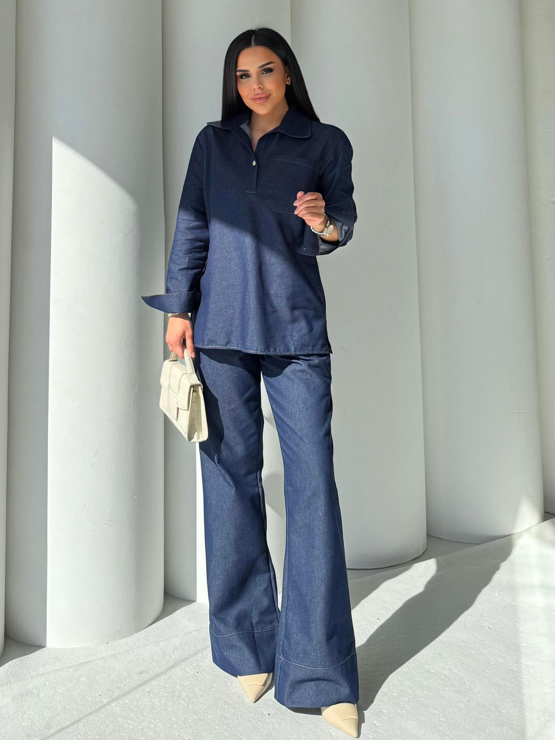 Gery Denim Tasarım Takım Lacivert