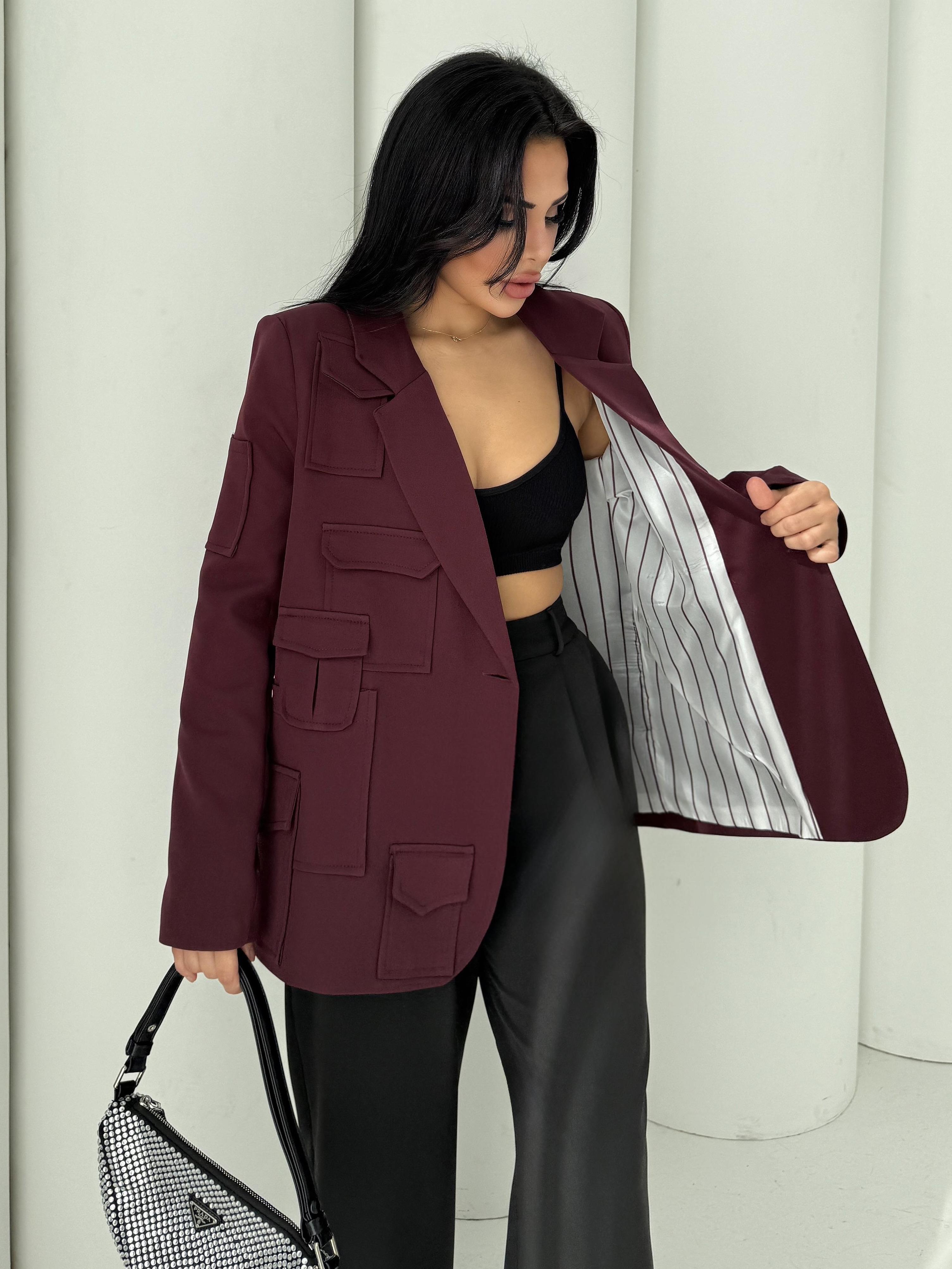 İndia Tasarım Blazer Ceket Bordo