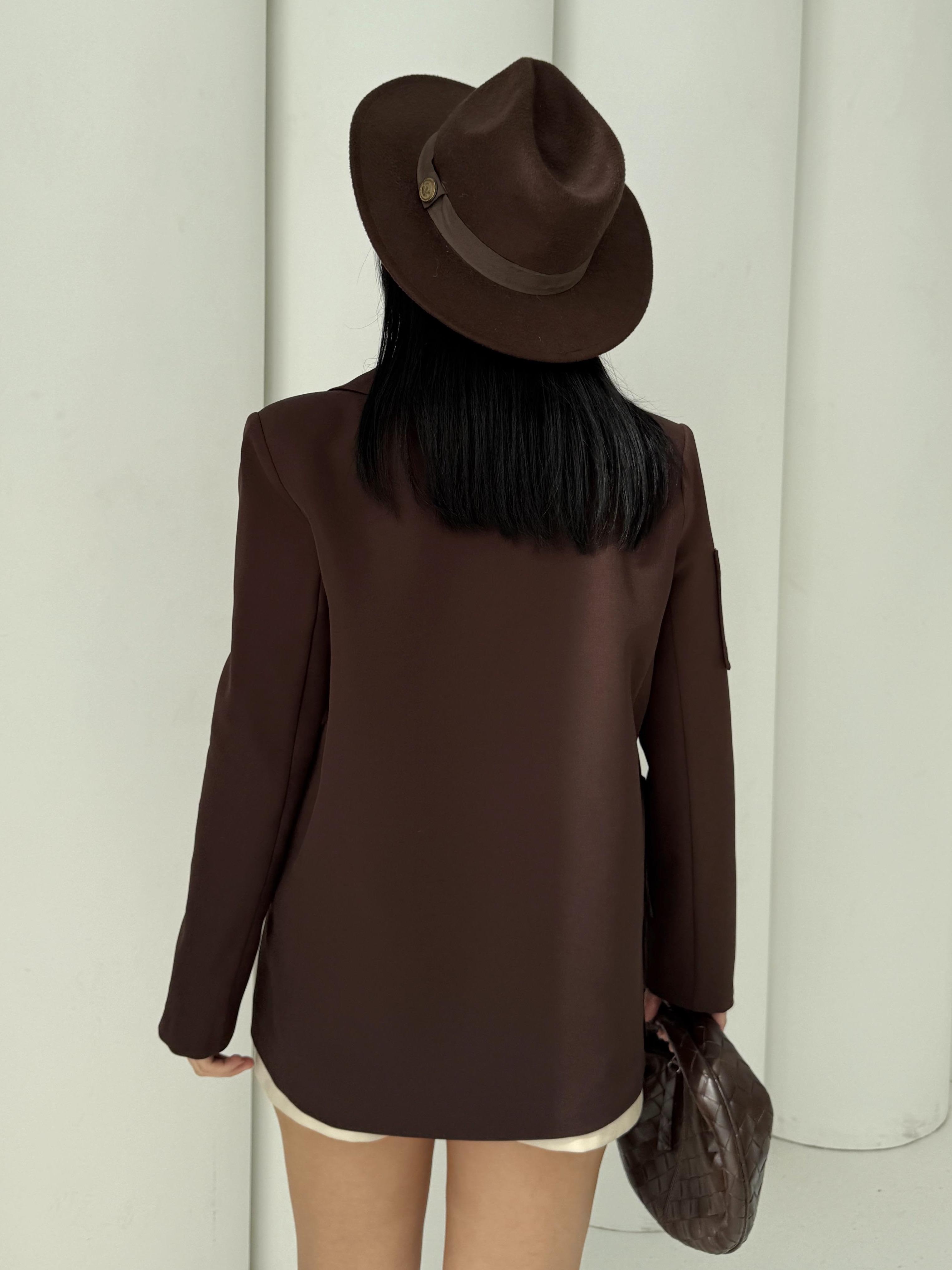 İndia Tasarım Blazer Ceket Kahve
