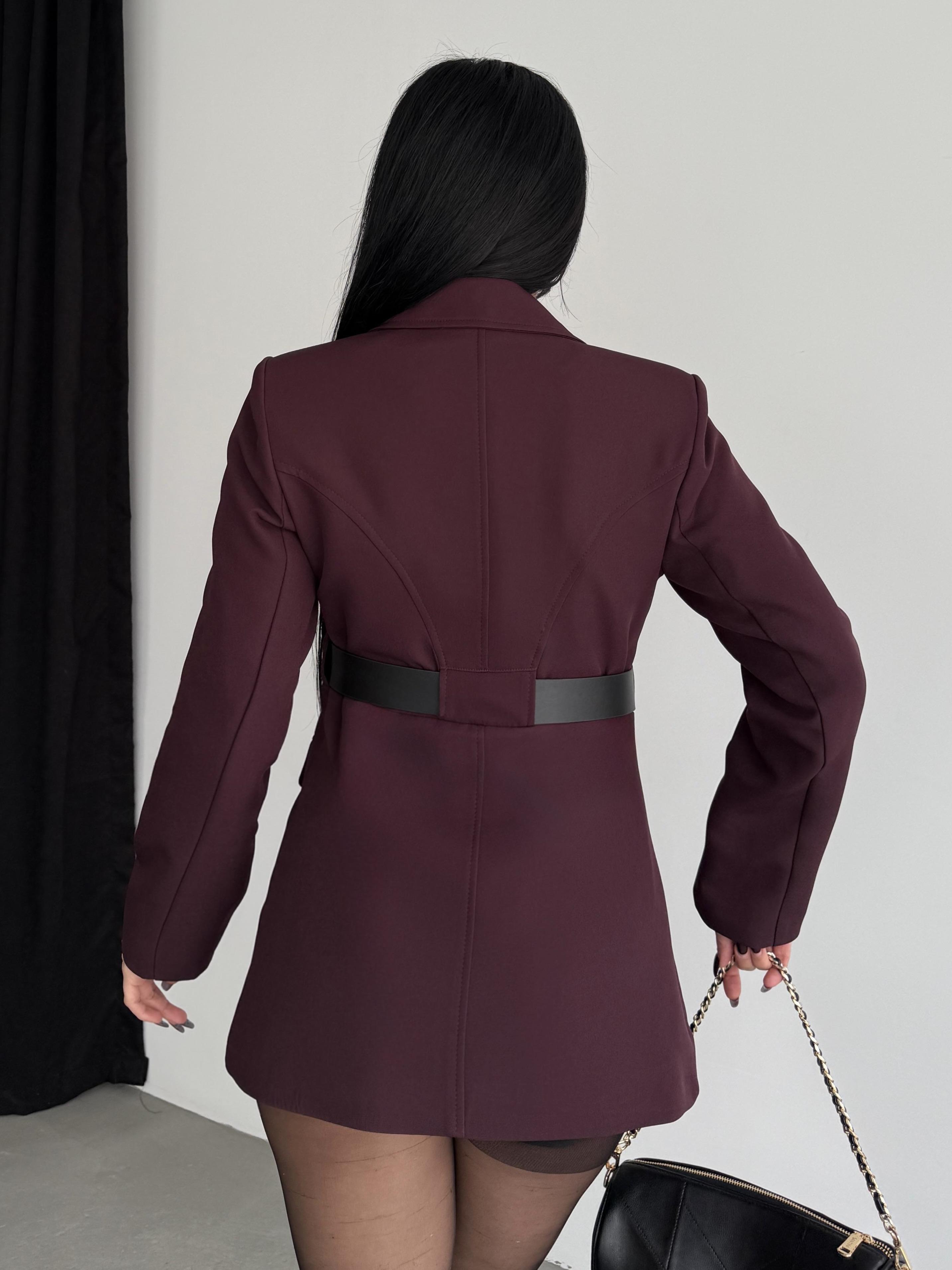 Joiba Kemer Detaylı Blazer Ceket Bordo