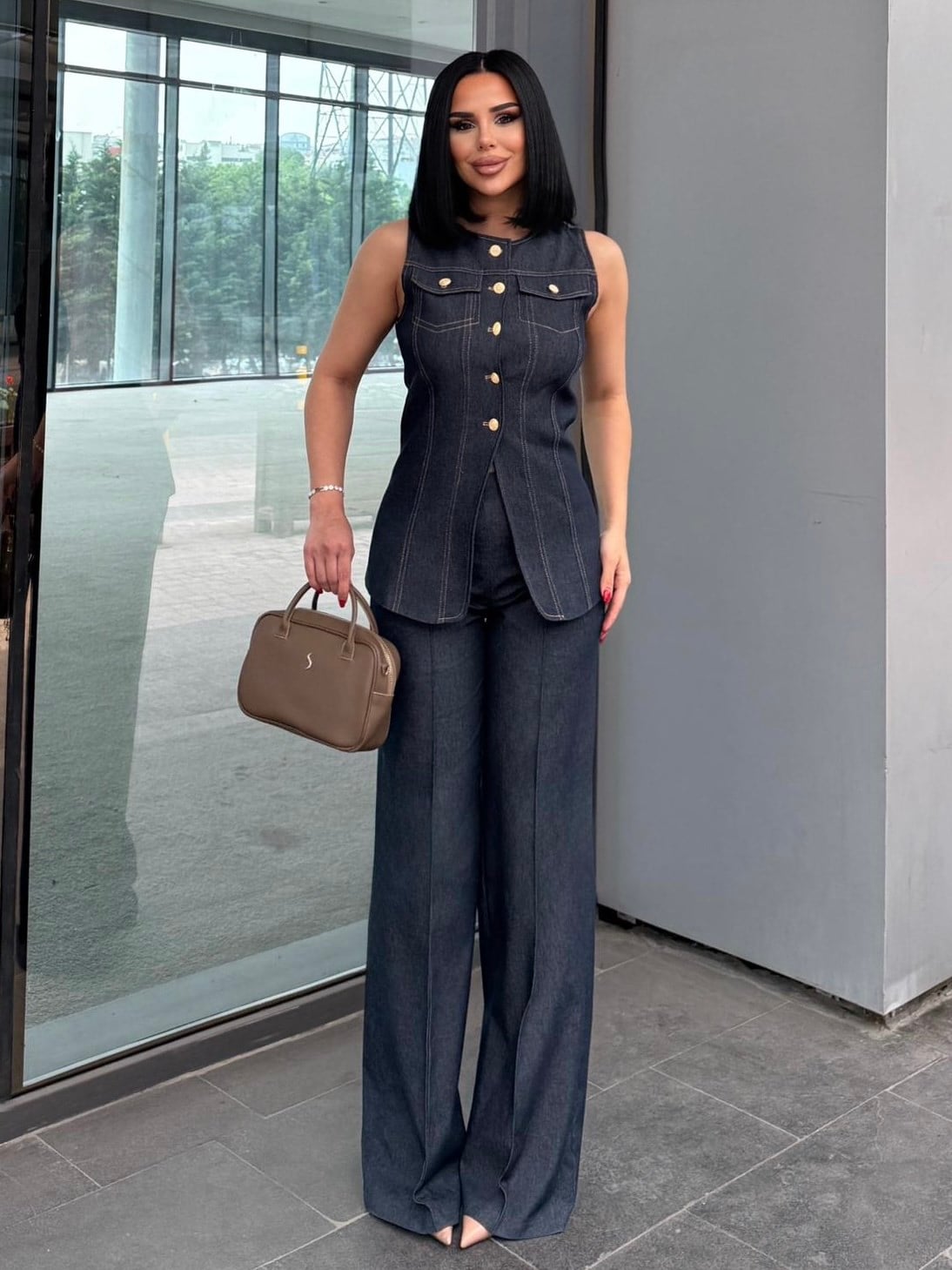 Lera Denim Takım Lacivert