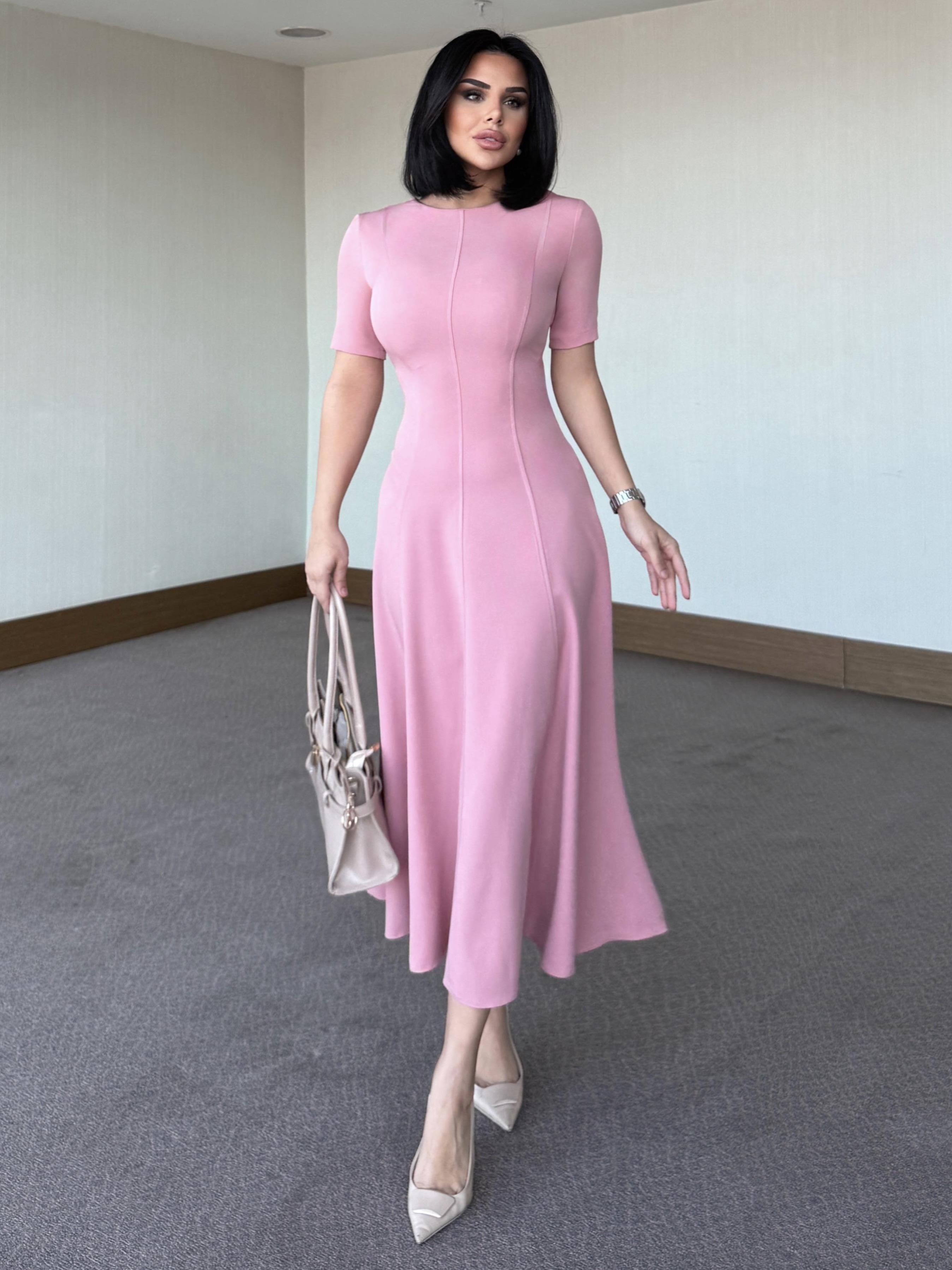 Olgata Elbise Pembe