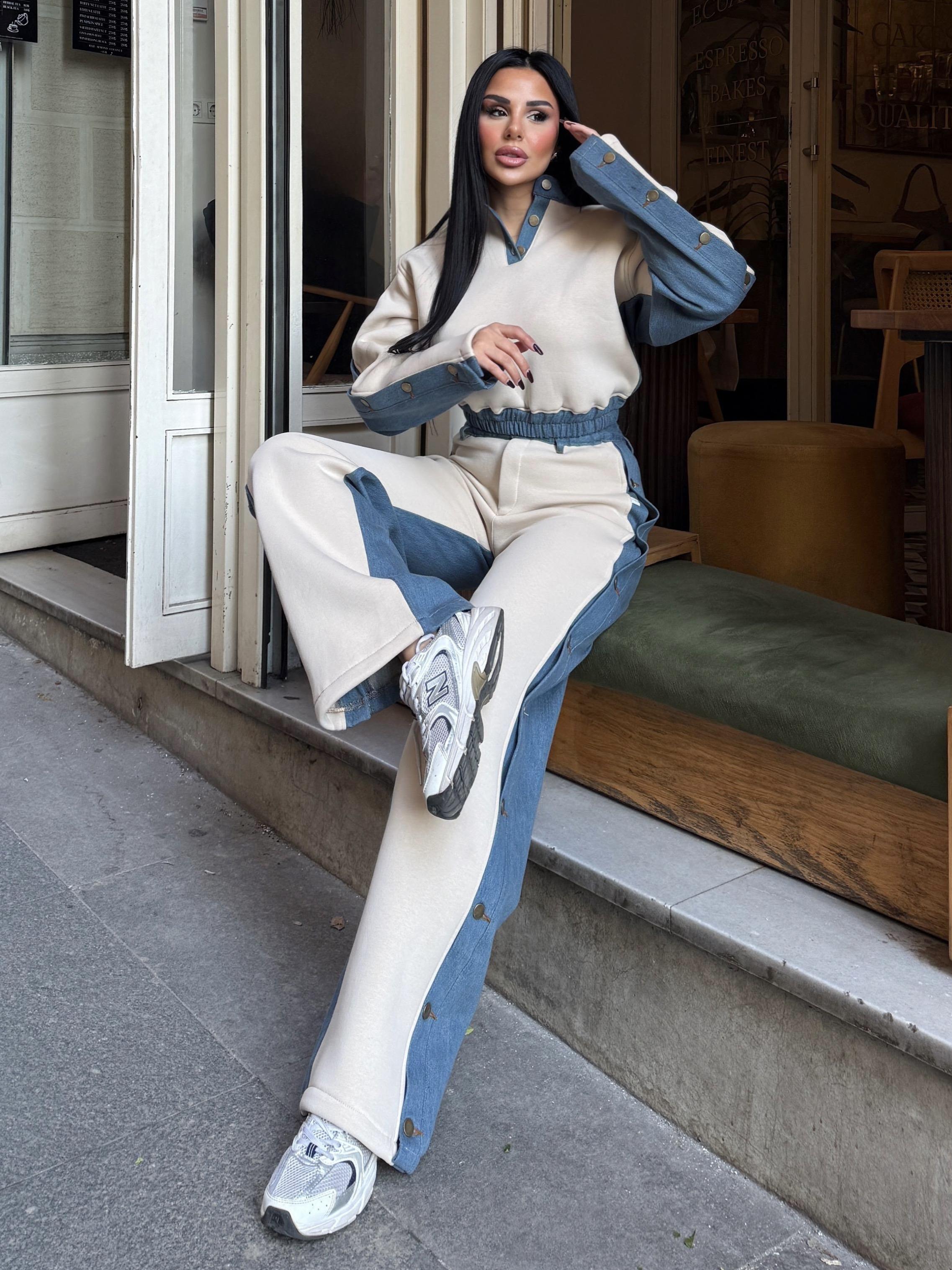 Rivesa Denim Takım Bej