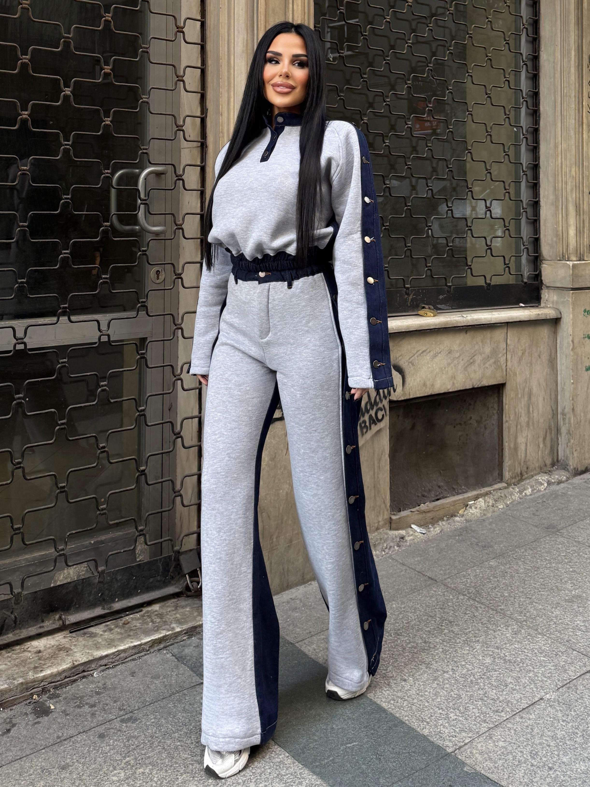 Rivesa Denim Takım Gri
